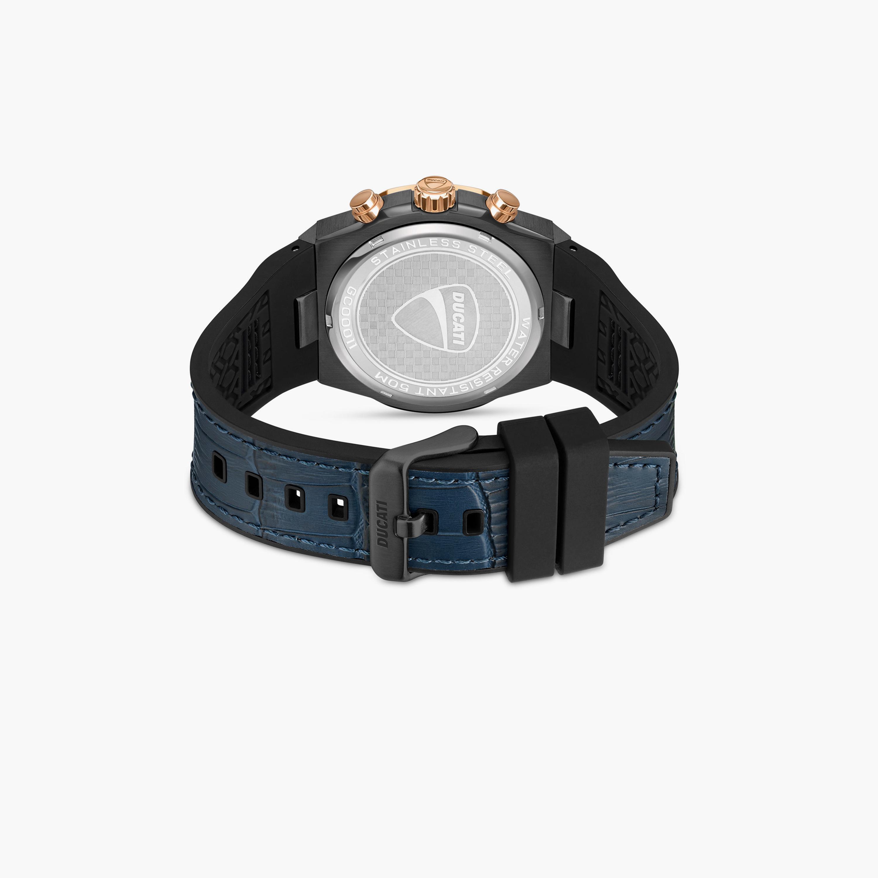 ساعة دوكاتي للرجال ذات حزام كرونوغراف جلدي أزرق 44 مم للرجال | DTWGC0000001104-men-watchesandjewellery-watches-image-3