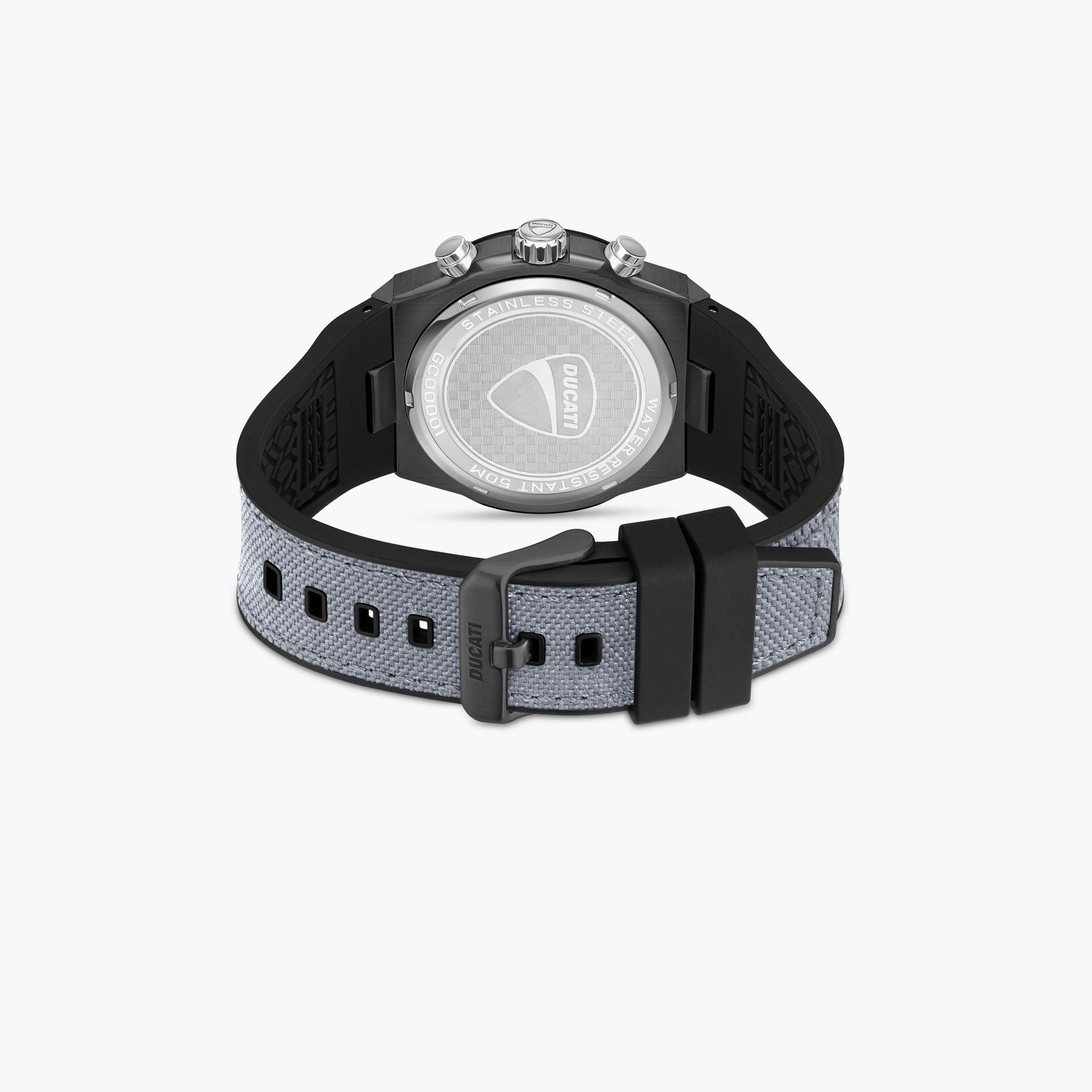 Ducati Men's 44 MM Grey Chronograph Leather Strap Watch | DTWGO0001202-men-watchesandjewellery-watches-image-3