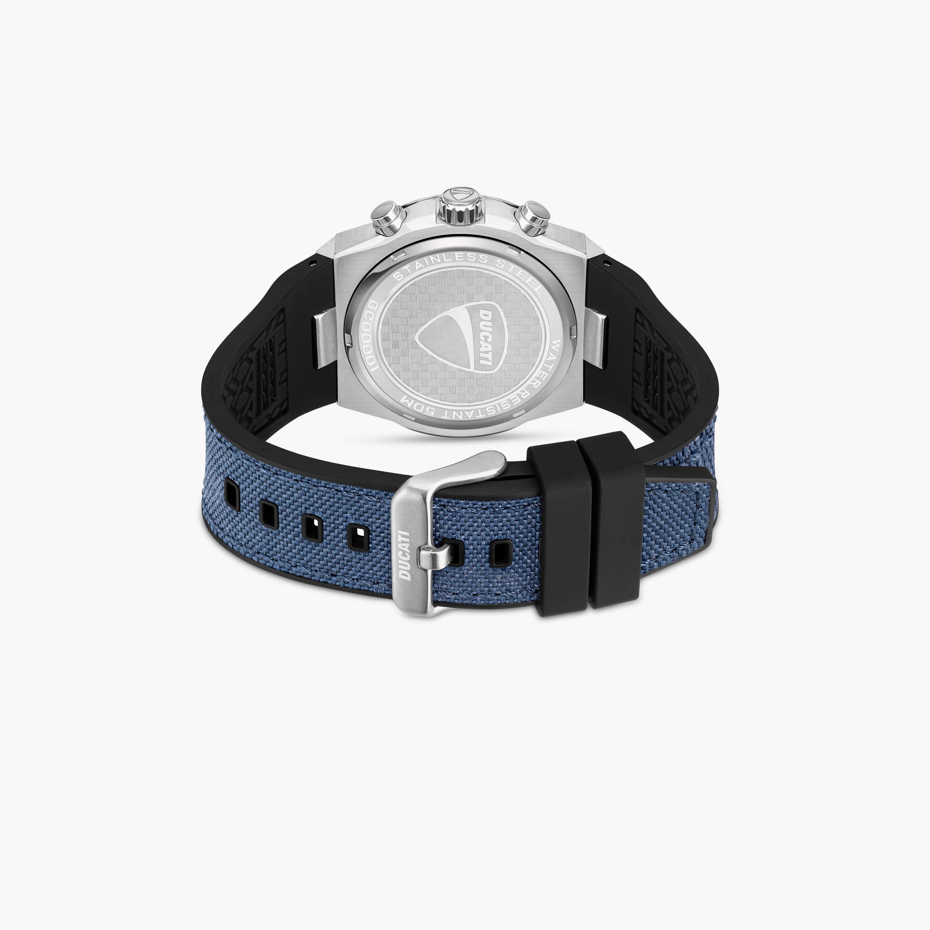 دوكاتي للرجال ساعة يد دوكاتي 44 مم كرونوغراف بحزام جلدي أزرق اللون | DTWGOGO0001204-men-watchesandjewellery-watches-image-3