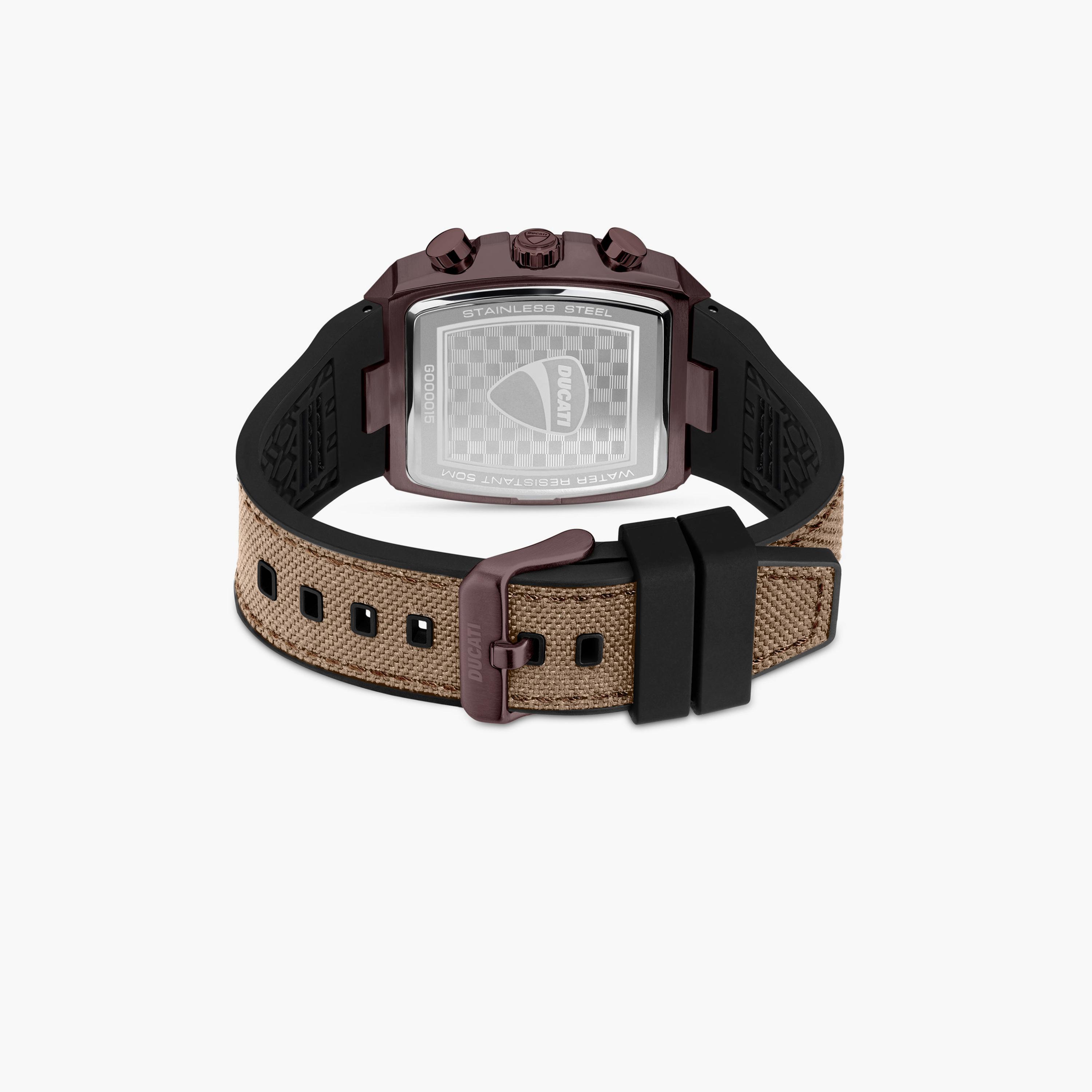 دوكاتي للرجال ساعة يد دوكاتي 40 مم كرونوغراف بحزام جلدي بني اللون | DTWGO0001501-men-watchesandjewellery-watches-image-3