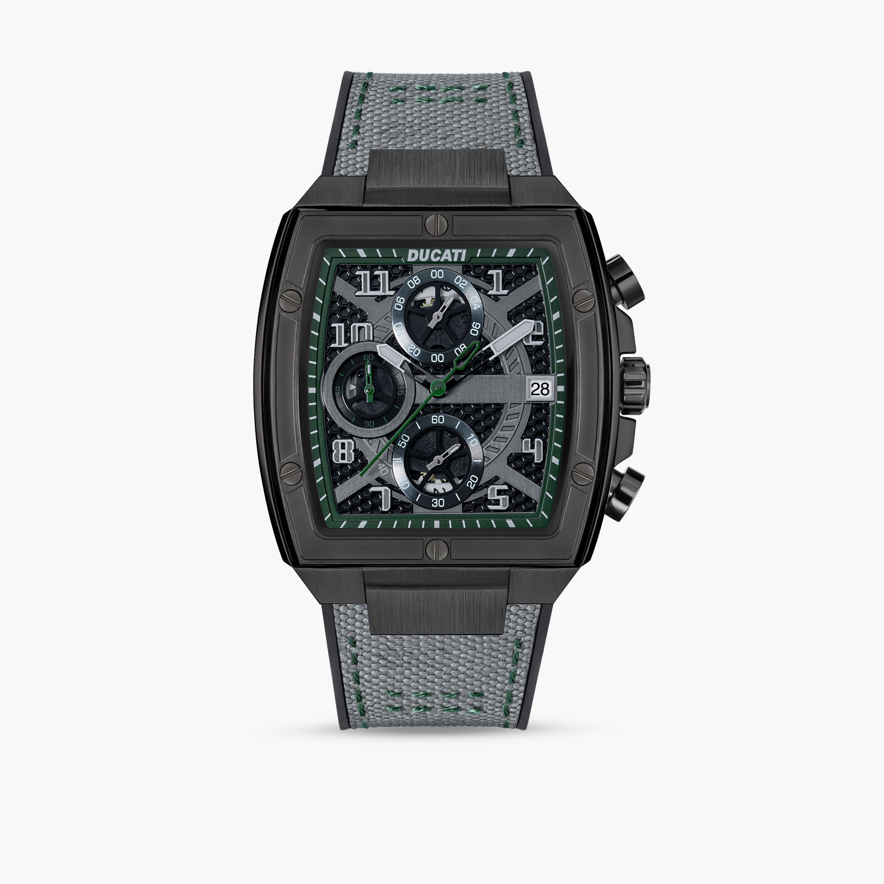 دوكاتي للرجال ساعة يد دوكاتي 40 مم كرونوغراف بحزام جلدي رمادي اللون | DTWGOGO0001502-men-watchesandjewellery-watches-image-1