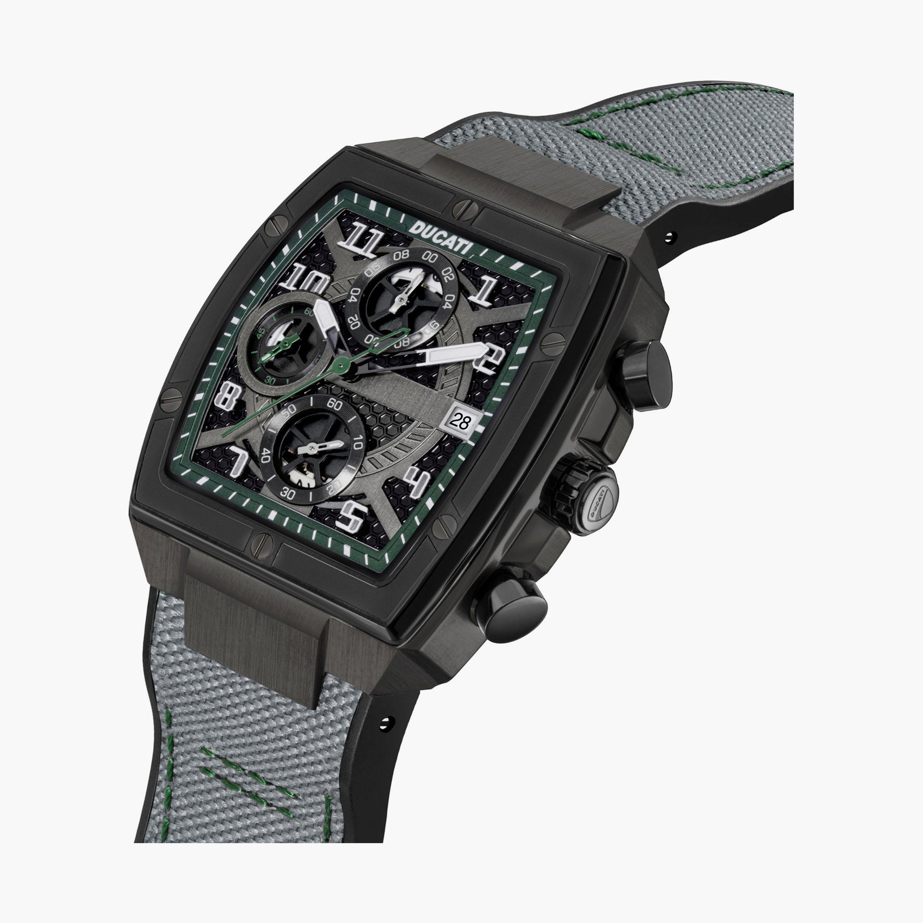 دوكاتي للرجال ساعة يد دوكاتي 40 مم كرونوغراف بحزام جلدي رمادي اللون | DTWGOGO0001502-men-watchesandjewellery-watches-image-2