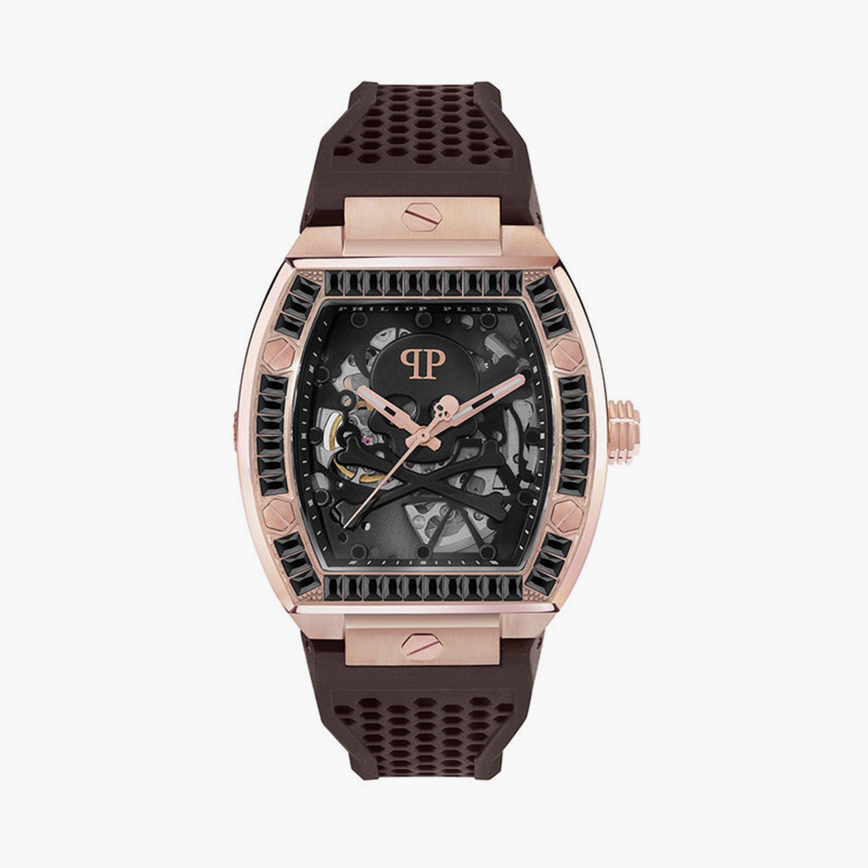 فيليب بلين - ساعة اوتوماتيكية للرجال حزام سيليكون 50 مم بني | PWBAA1723-men-watchesandjewellery-watches-image-1