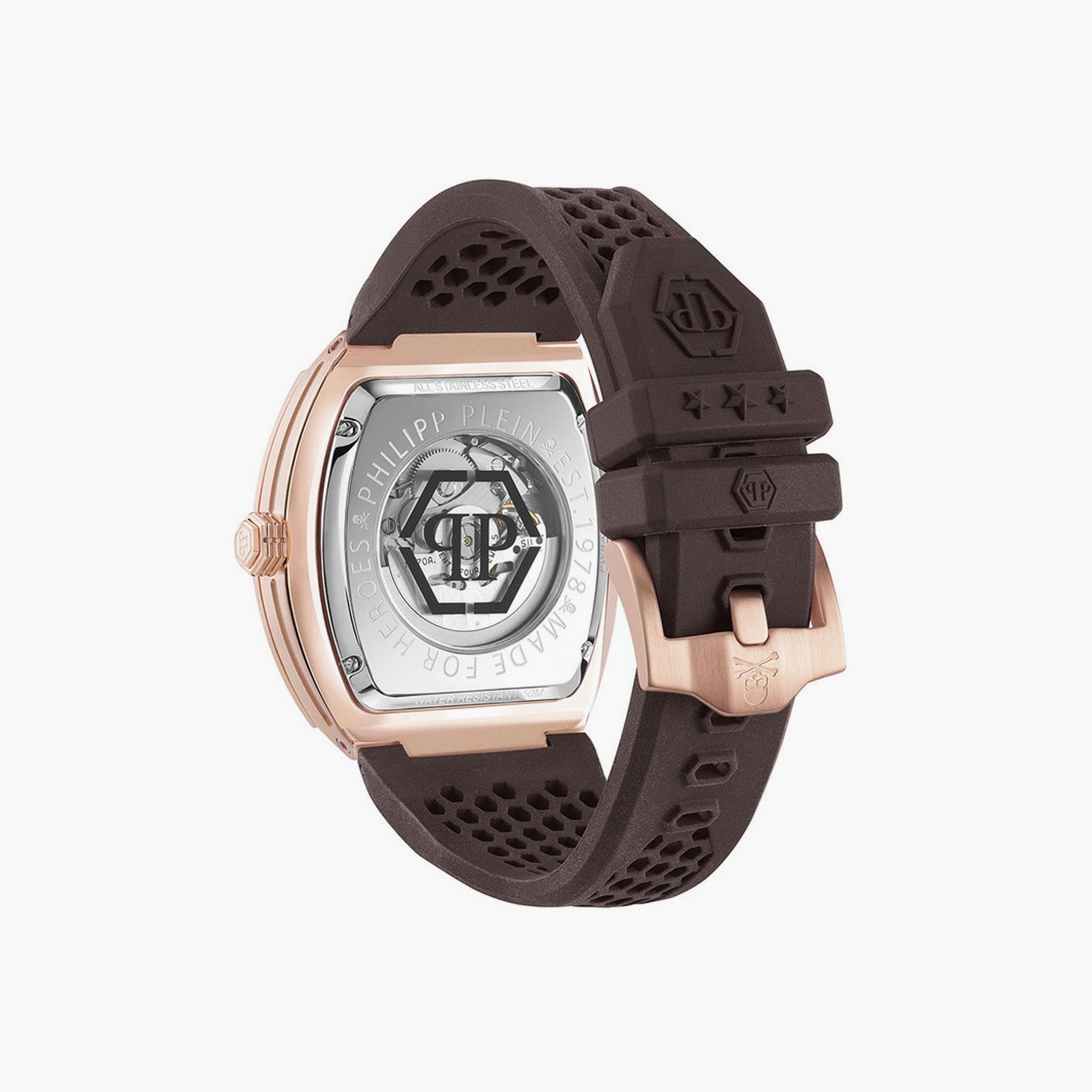 فيليب بلين - ساعة اوتوماتيكية للرجال حزام سيليكون 50 مم بني | PWBAA1723-men-watchesandjewellery-watches-image-3