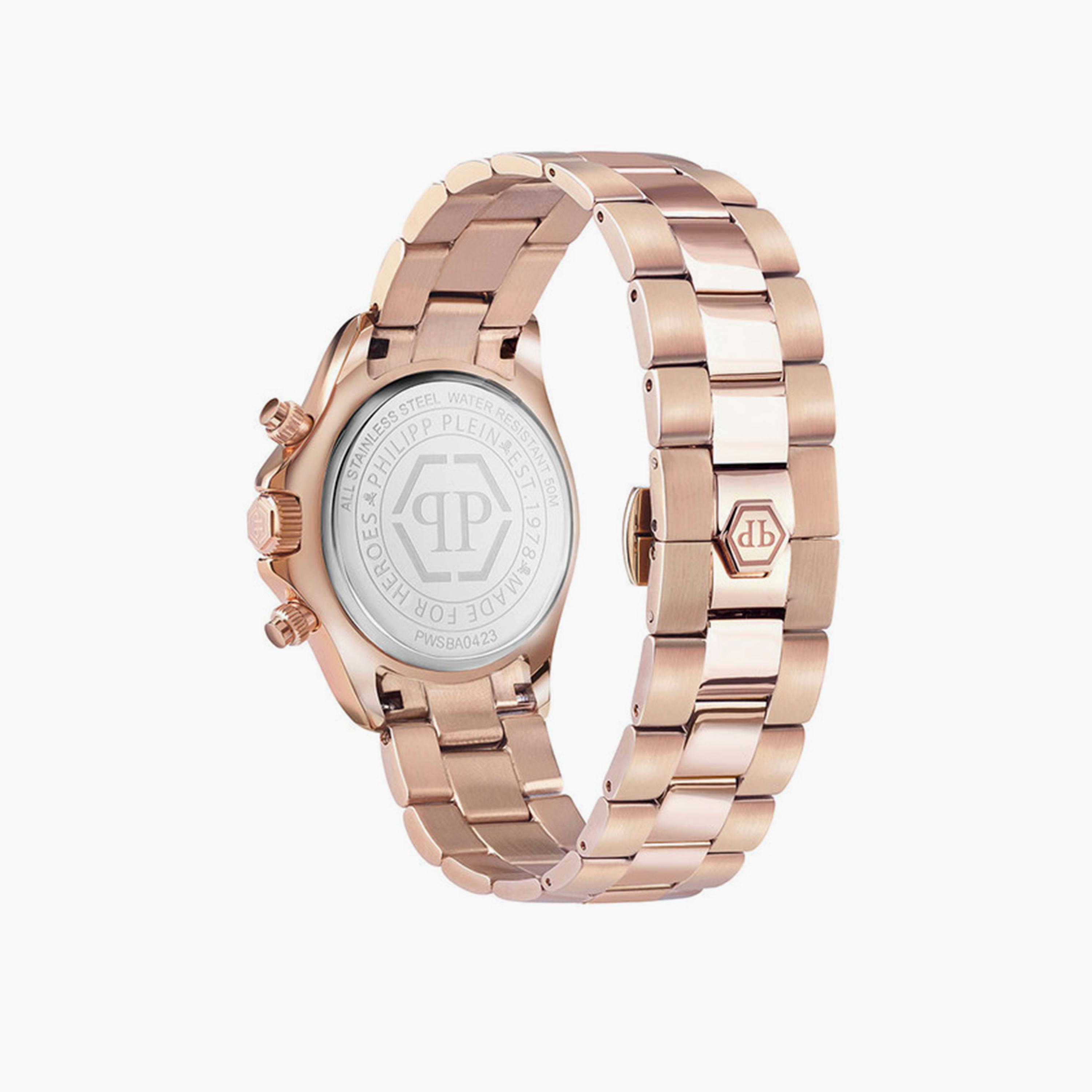 فيليب بلين - ساعة كرونوغراف للنساء حزام ستانلس ستيل 46 مم ذهبي | PWSBA0423-women-watchesandjewellery-watches-image-3