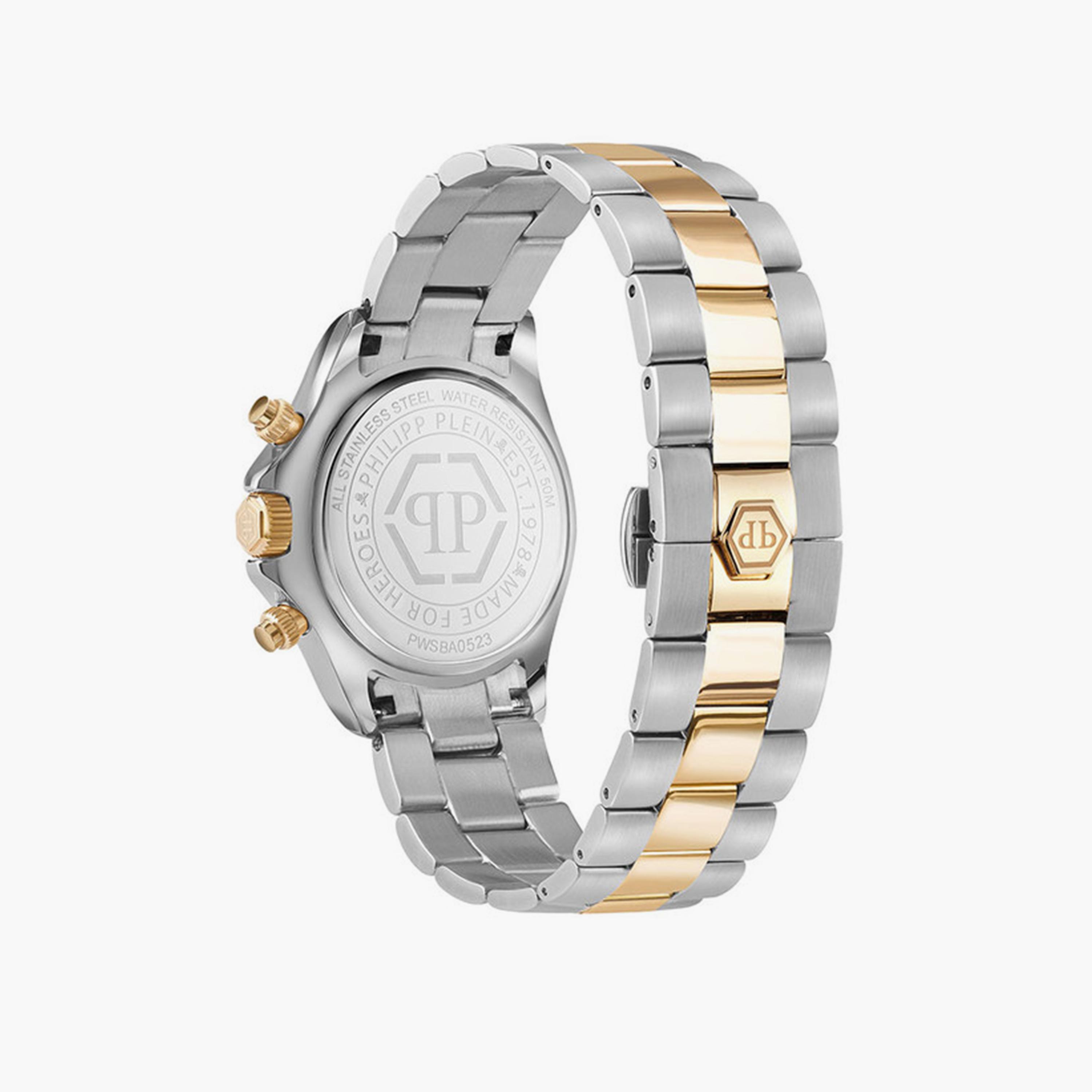 فيليب بلين - ساعة كرونوغراف للنساء حزام ستانلس ستيل 46 مم ذهبي | PWSBA0523-women-watchesandjewellery-watches-image-3