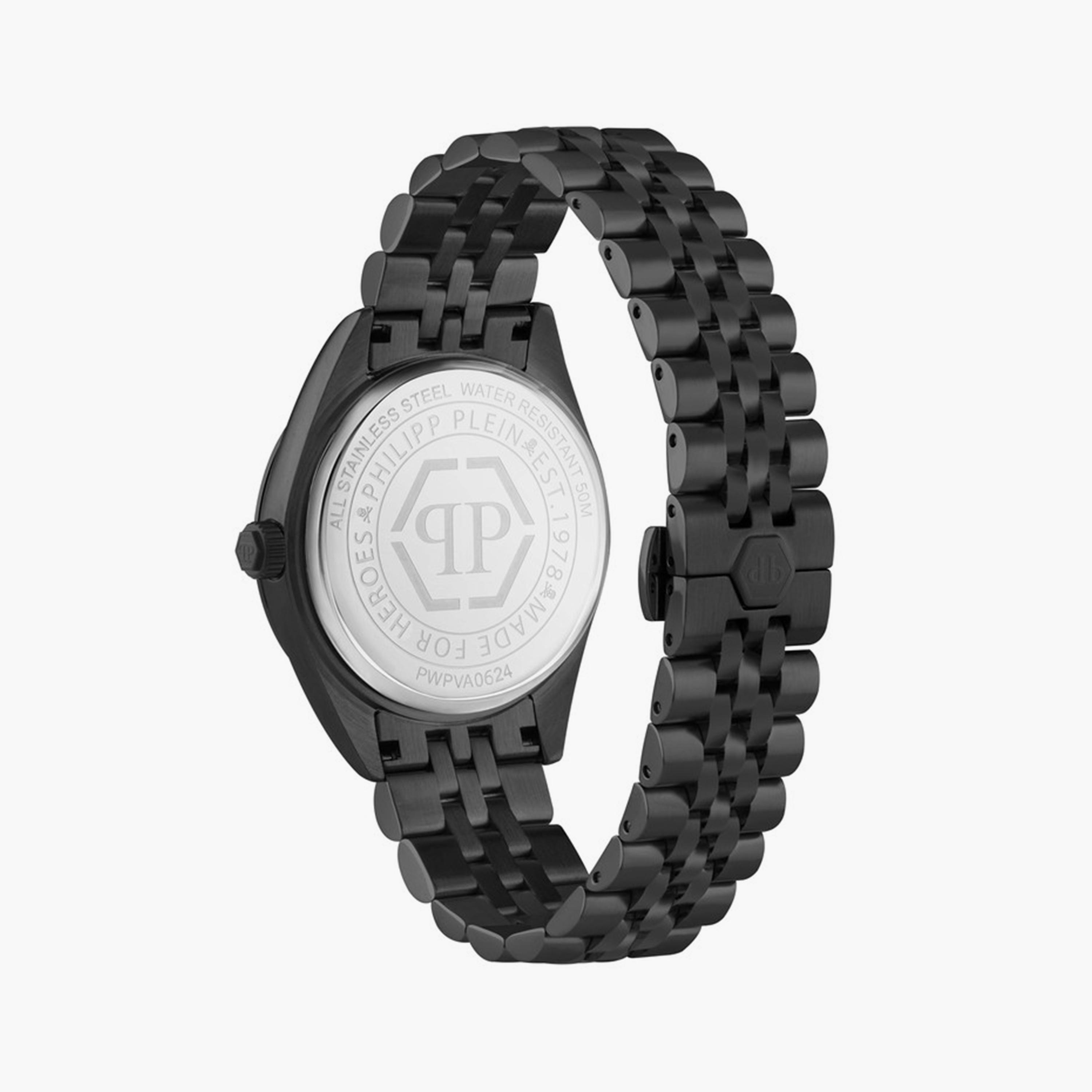فيليب بلين - ساعة أنالوج للرجال حزام ستانلس ستيل 42 مم أسود | PWPVA0624-men-watchesandjewellery-watches-image-3