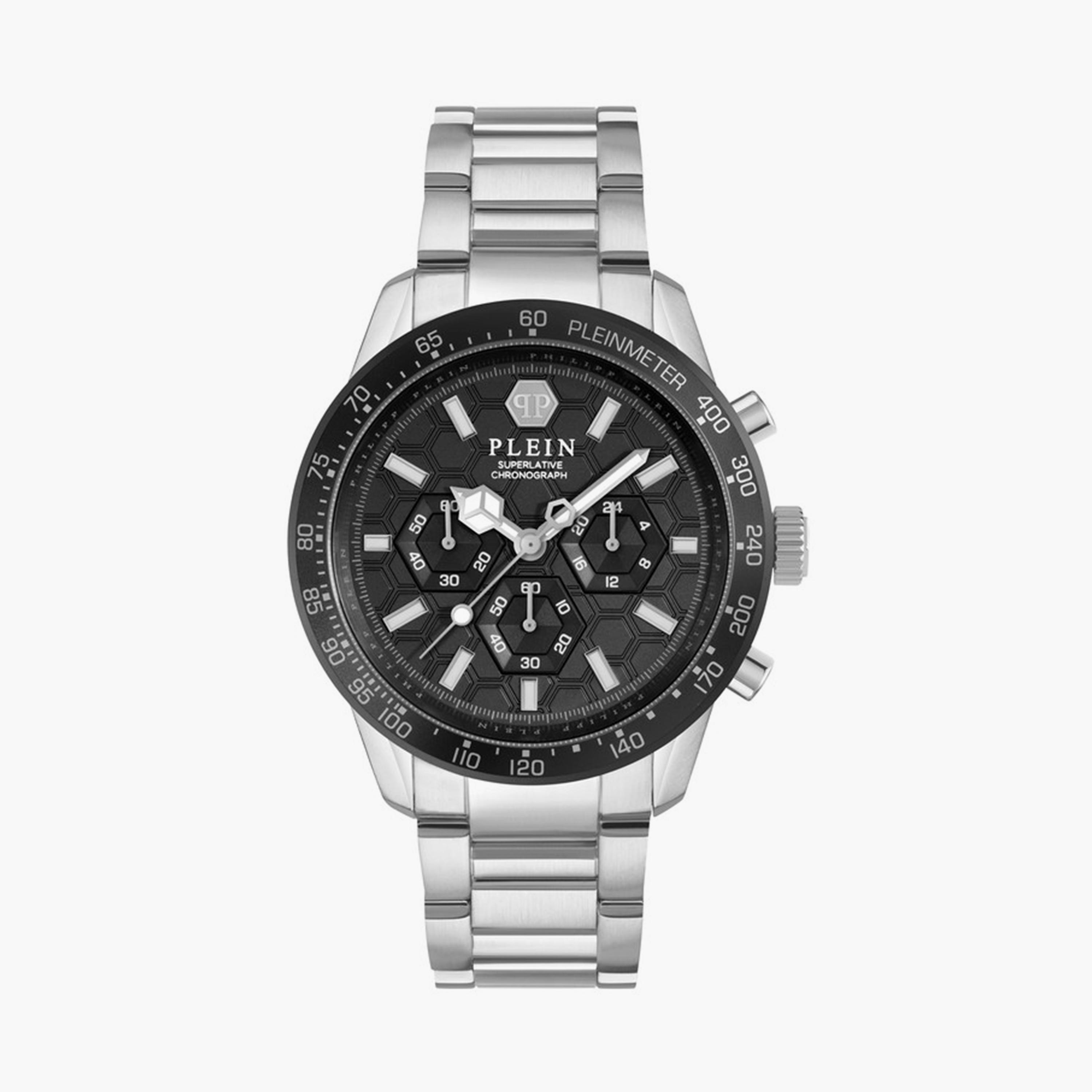فيليب بلين - ساعة كرونوغراف للرجال حزام ستانلس ستيل 44 مم فضي | PWPYA0424-men-watchesandjewellery-watches-image-1