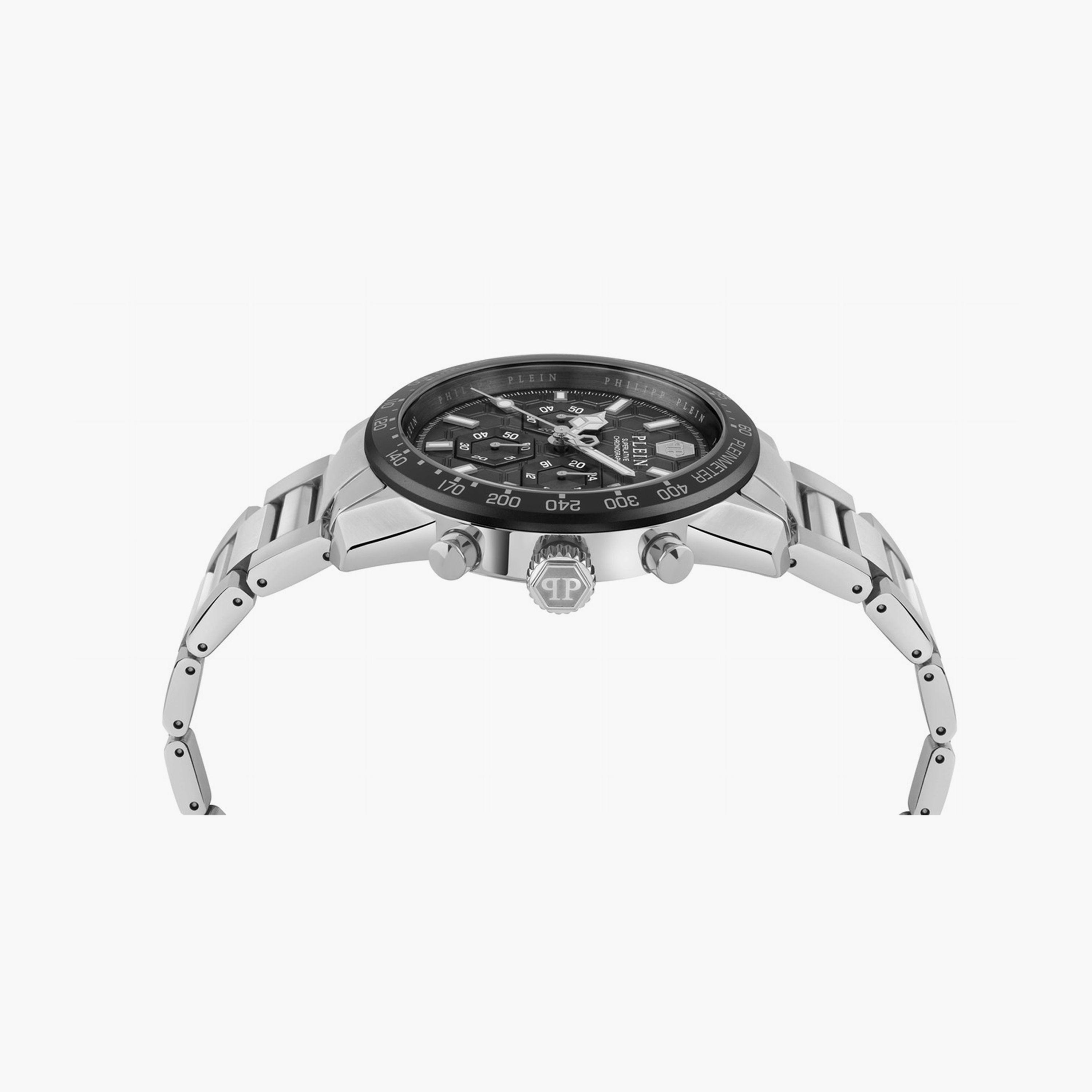 فيليب بلين - ساعة كرونوغراف للرجال حزام ستانلس ستيل 44 مم فضي | PWPYA0424-men-watchesandjewellery-watches-image-2
