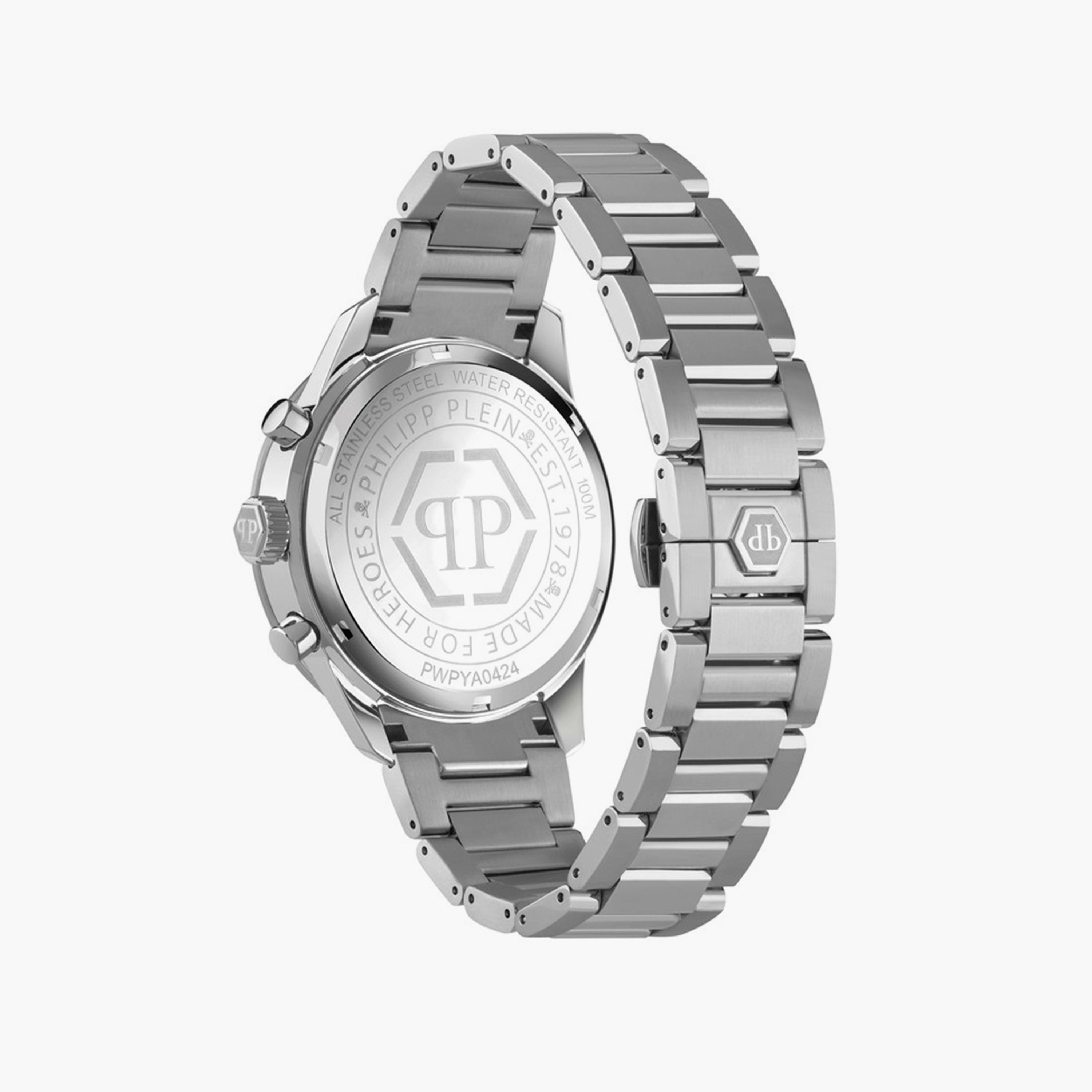 فيليب بلين - ساعة كرونوغراف للرجال حزام ستانلس ستيل 44 مم فضي | PWPYA0424-men-watchesandjewellery-watches-image-3