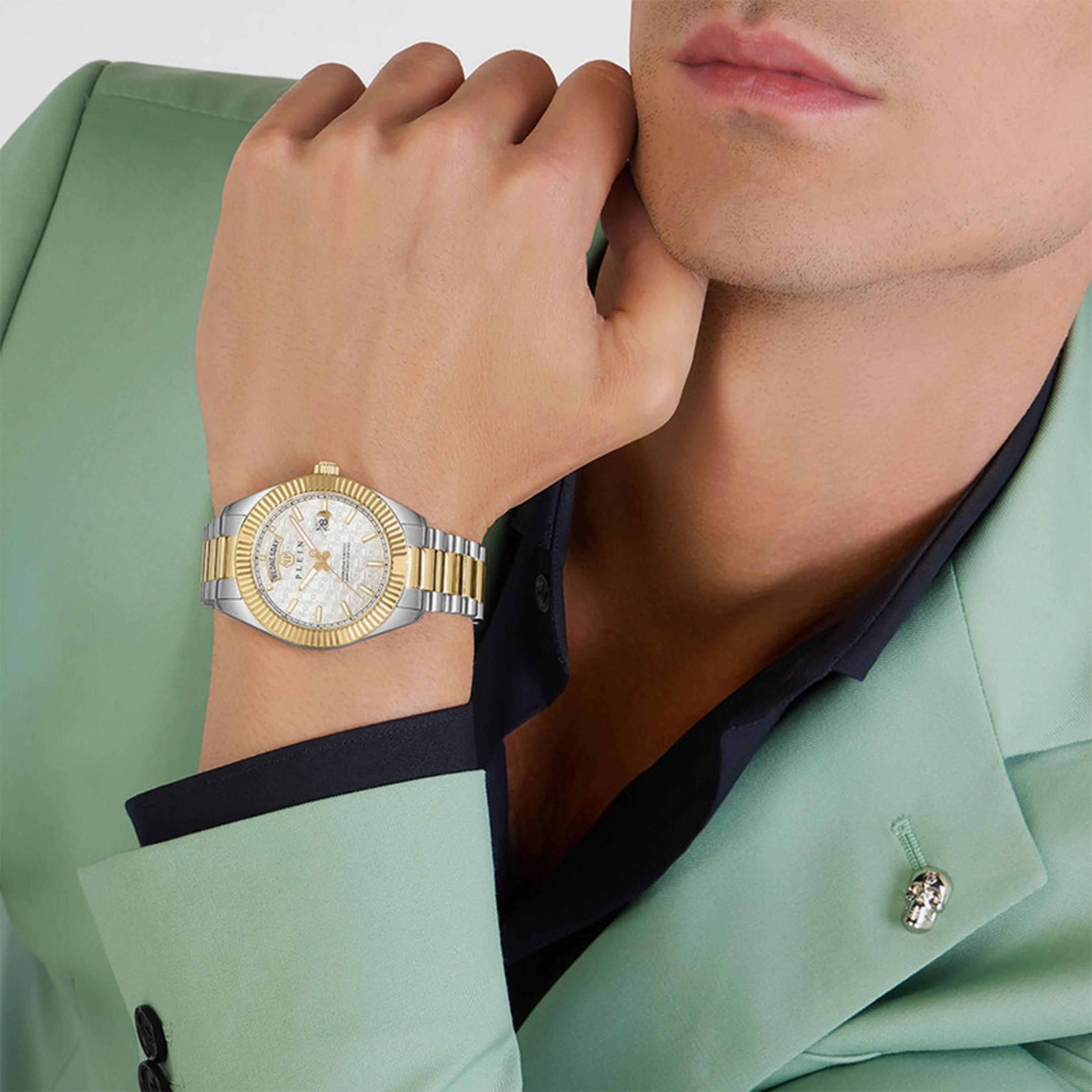 فيليب بلين - ساعة أنالوج للرجال حزام ستانلس ستيل 42 مم ذهبي | PWPNA0324-men-watchesandjewellery-watches-image-4