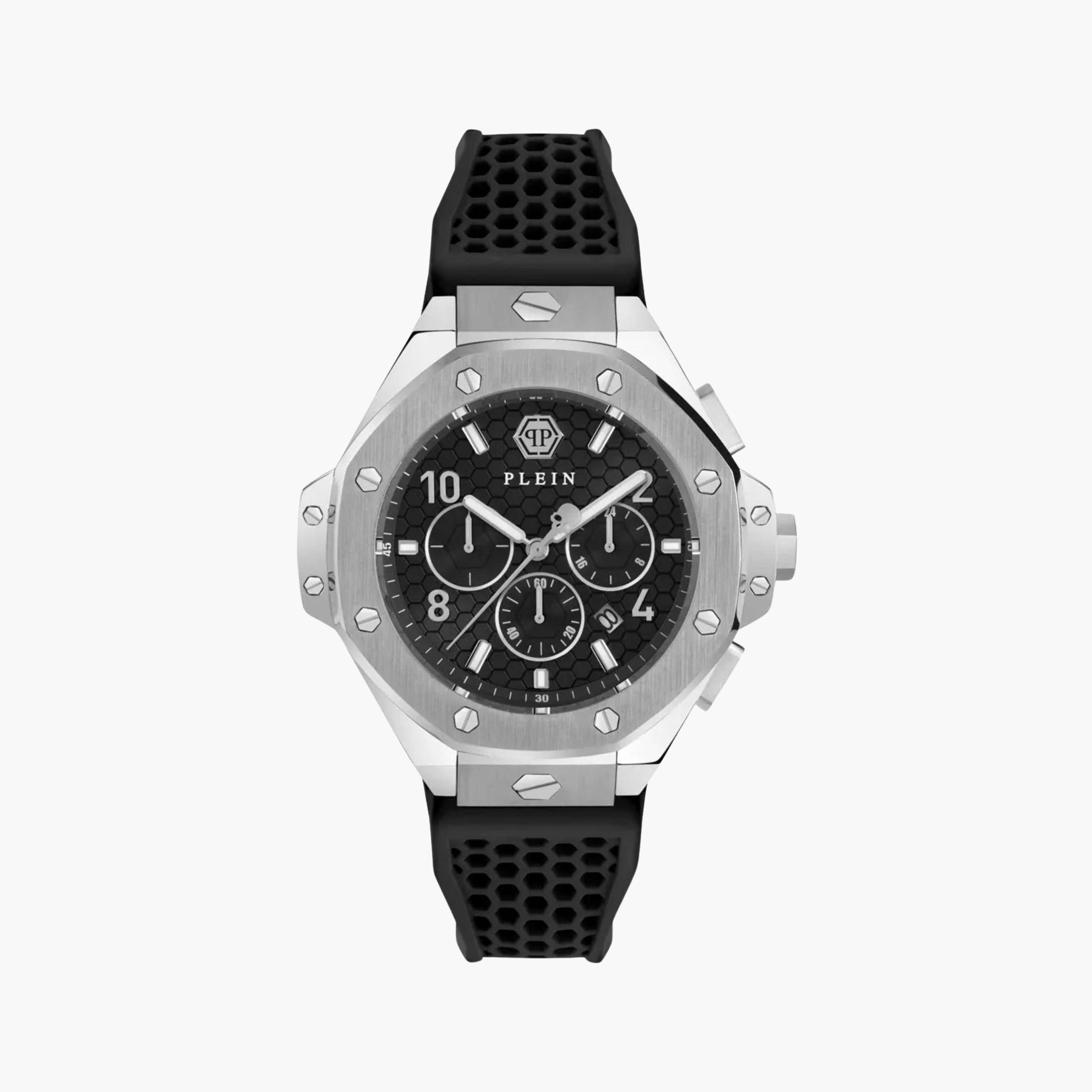 فيليب بلين - ساعة كرونوغراف للرجال حزام سيليكون 46 مم أسود | PWPRA0124-men-watchesandjewellery-watches-image-1