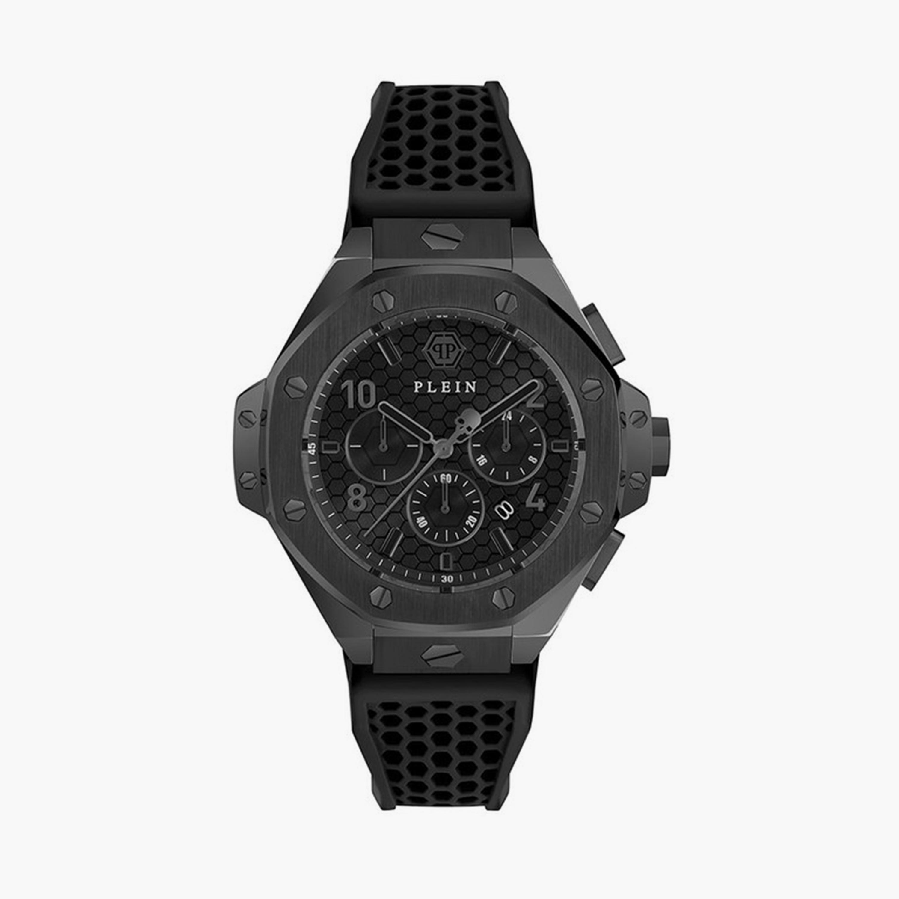 فيليب بلين - ساعة كرونوغراف للرجال حزام سيليكون 46 مم أسود | PWPRA0924-men-watchesandjewellery-watches-image-1