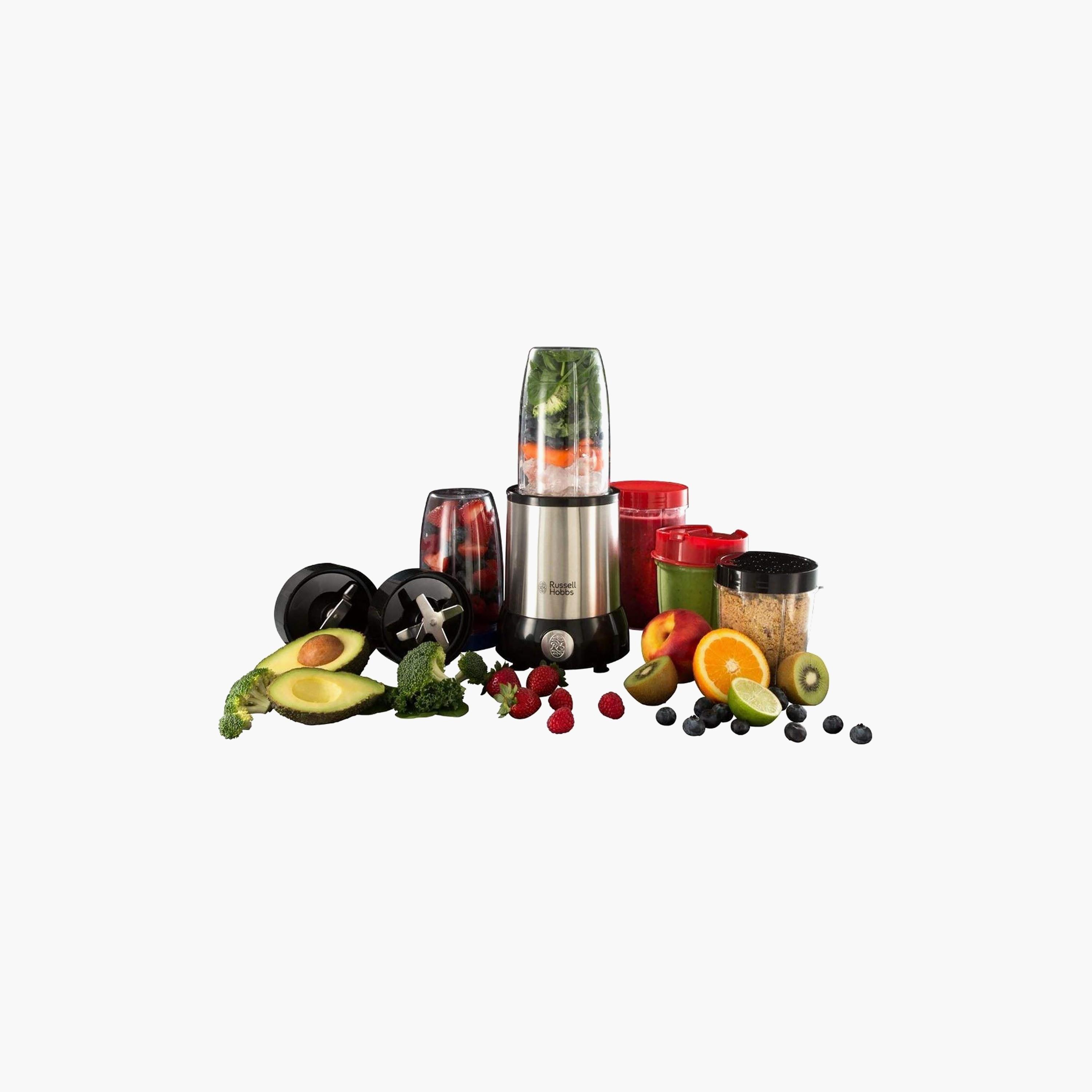 خلاط ستيل من راسل هوبس نوتري بوست بمتعدد الالوان 23180 بلون اسود/فضي-household-appliances-kitchenappliances-foodprocessors-image-1