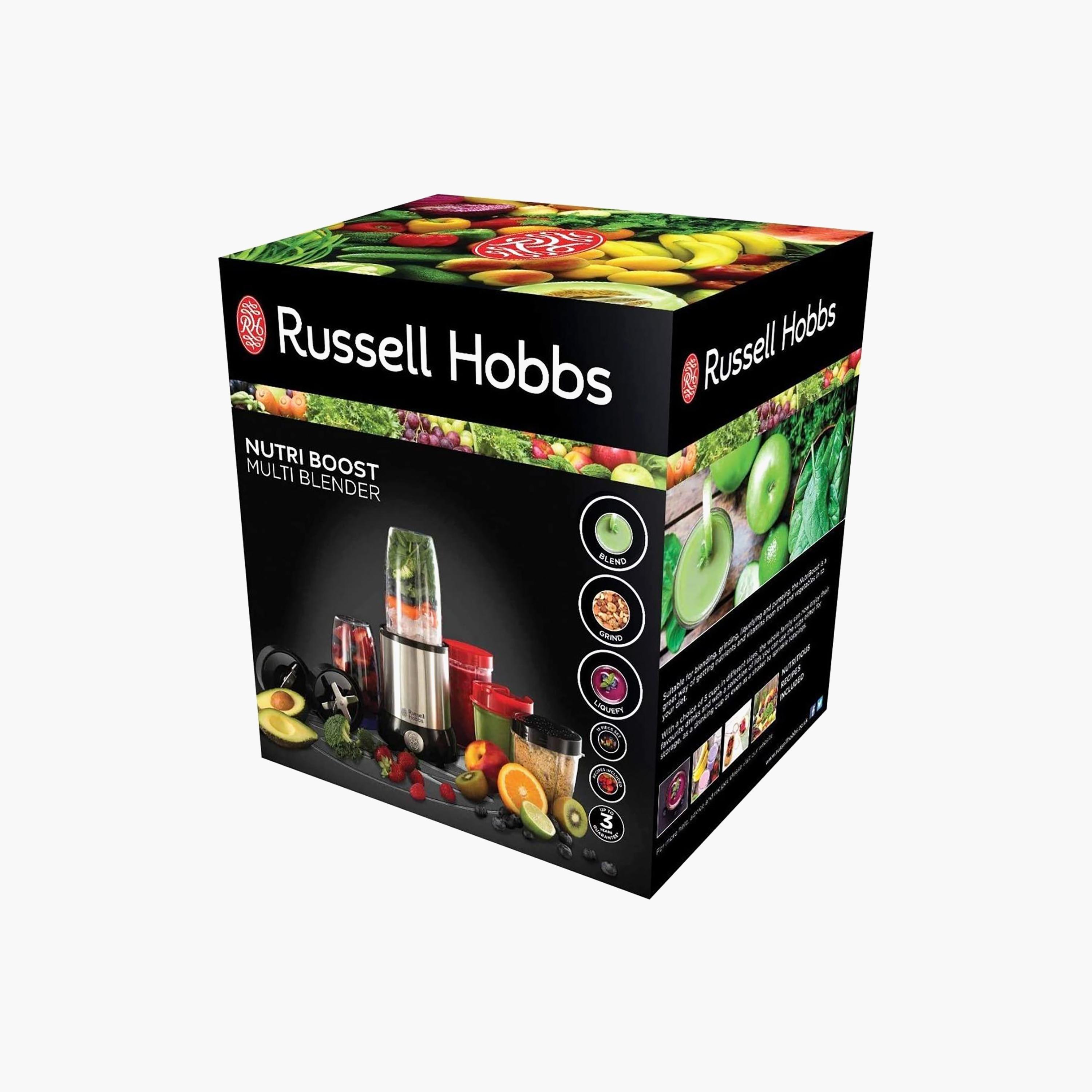 خلاط ستيل من راسل هوبس نوتري بوست بمتعدد الالوان 23180 بلون اسود/فضي-household-appliances-kitchenappliances-foodprocessors-image-2