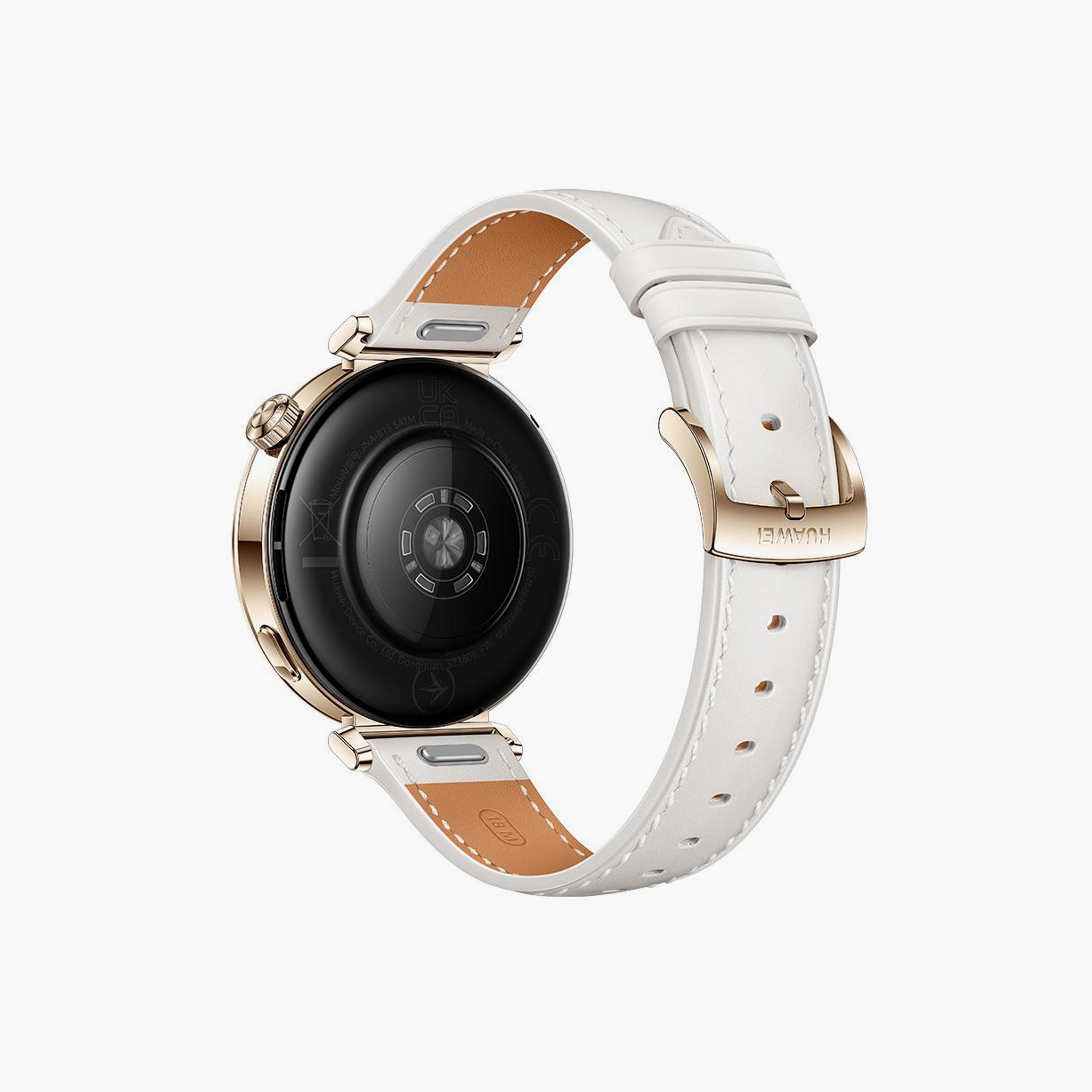 ساعة هواوي جي تي 5 جانا باللون الأبيض مع حزام جلدي مركب | HUW-GT5-JANA-WHT-electronics-smartwatches-image-4