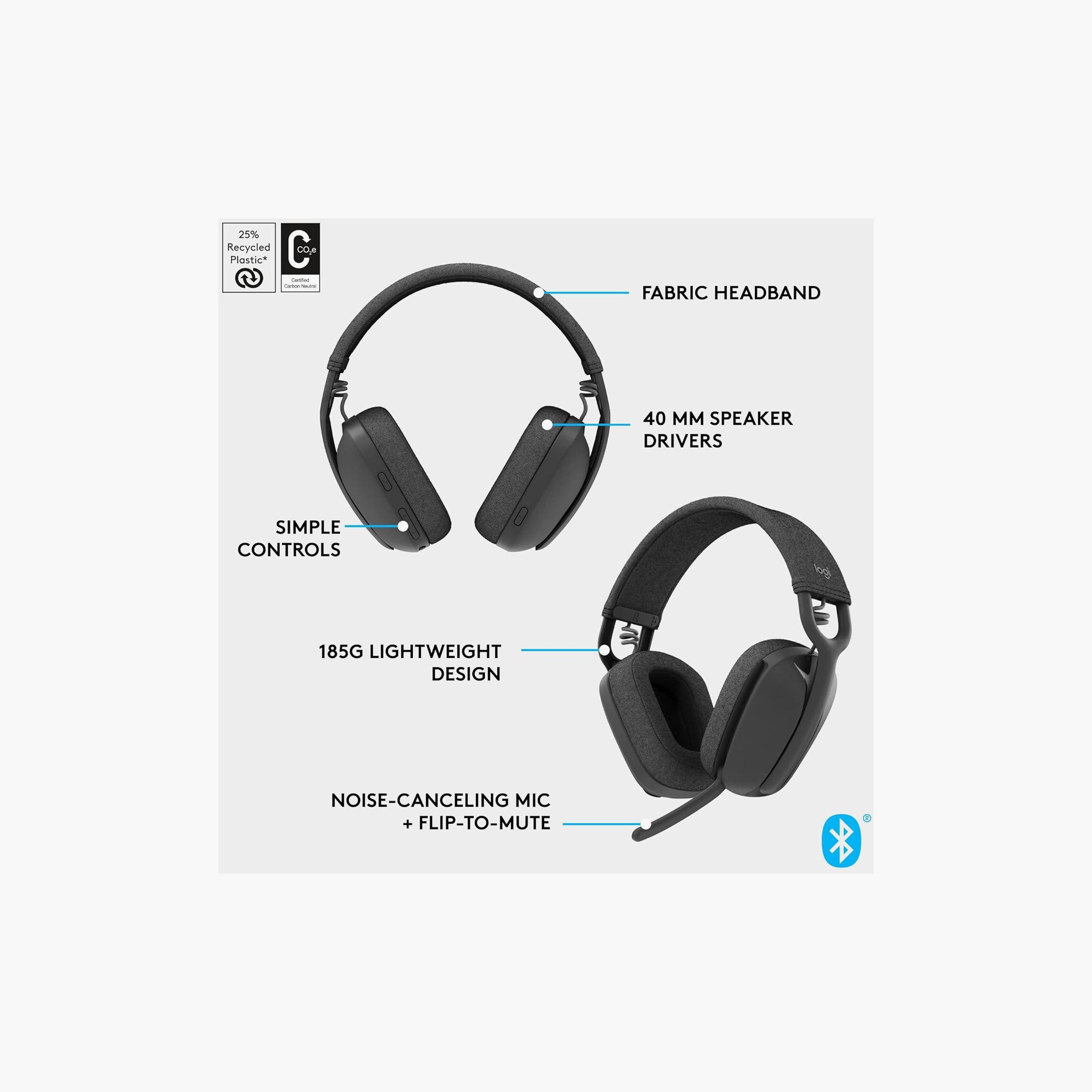 Logitech Zone Vibe 100 Wireless On Ear Headset Graphite | 981-001213-electronics-headphonesandearphones-image-4