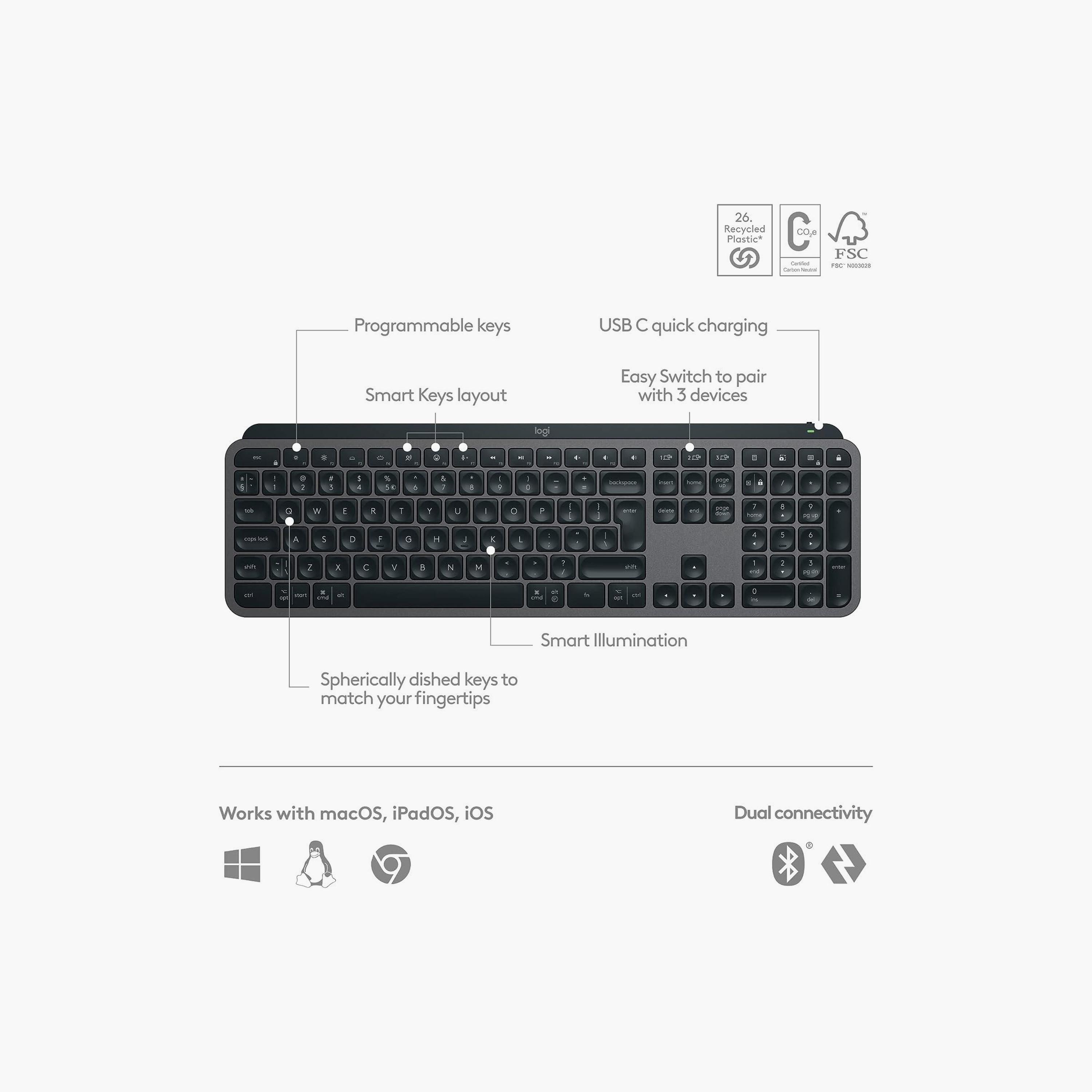 Logitech MX Keys S Wireless Keyboard | 920-011595-electronics-accessories-computeraccesories-image-2