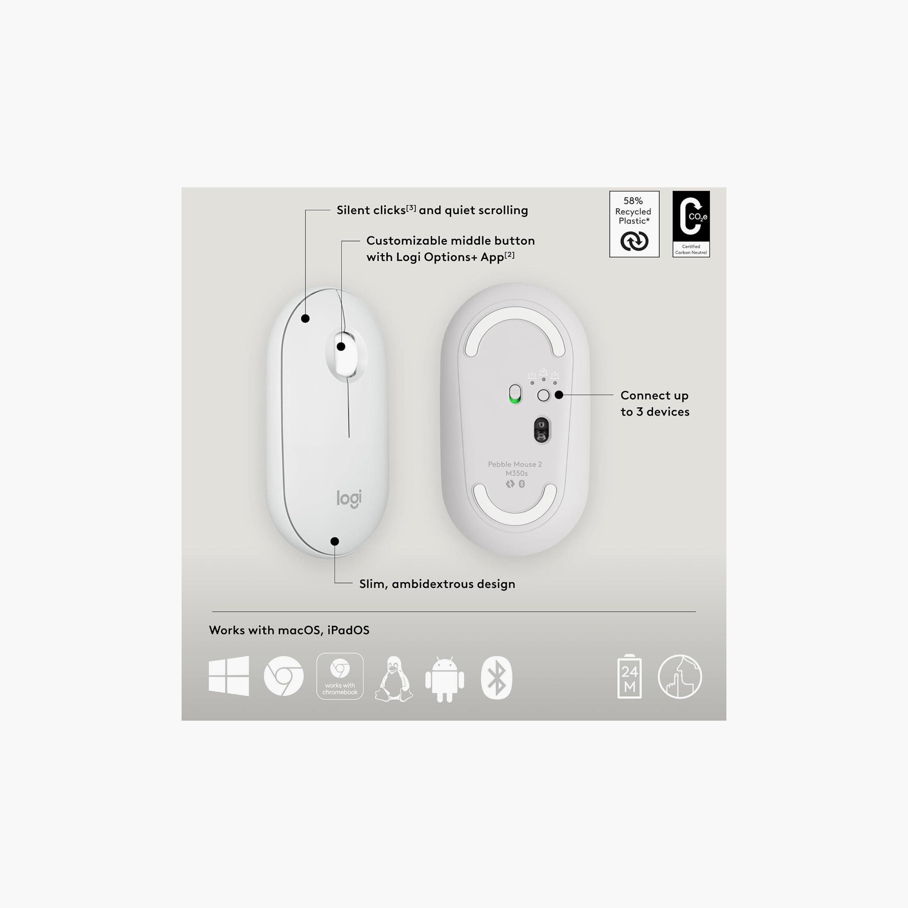 Logitech Pebble Mouse 2 M350s Slim Bluetooth Wireless Mouse White | 910-007013-electronics-accessories-computeraccesories-image-6