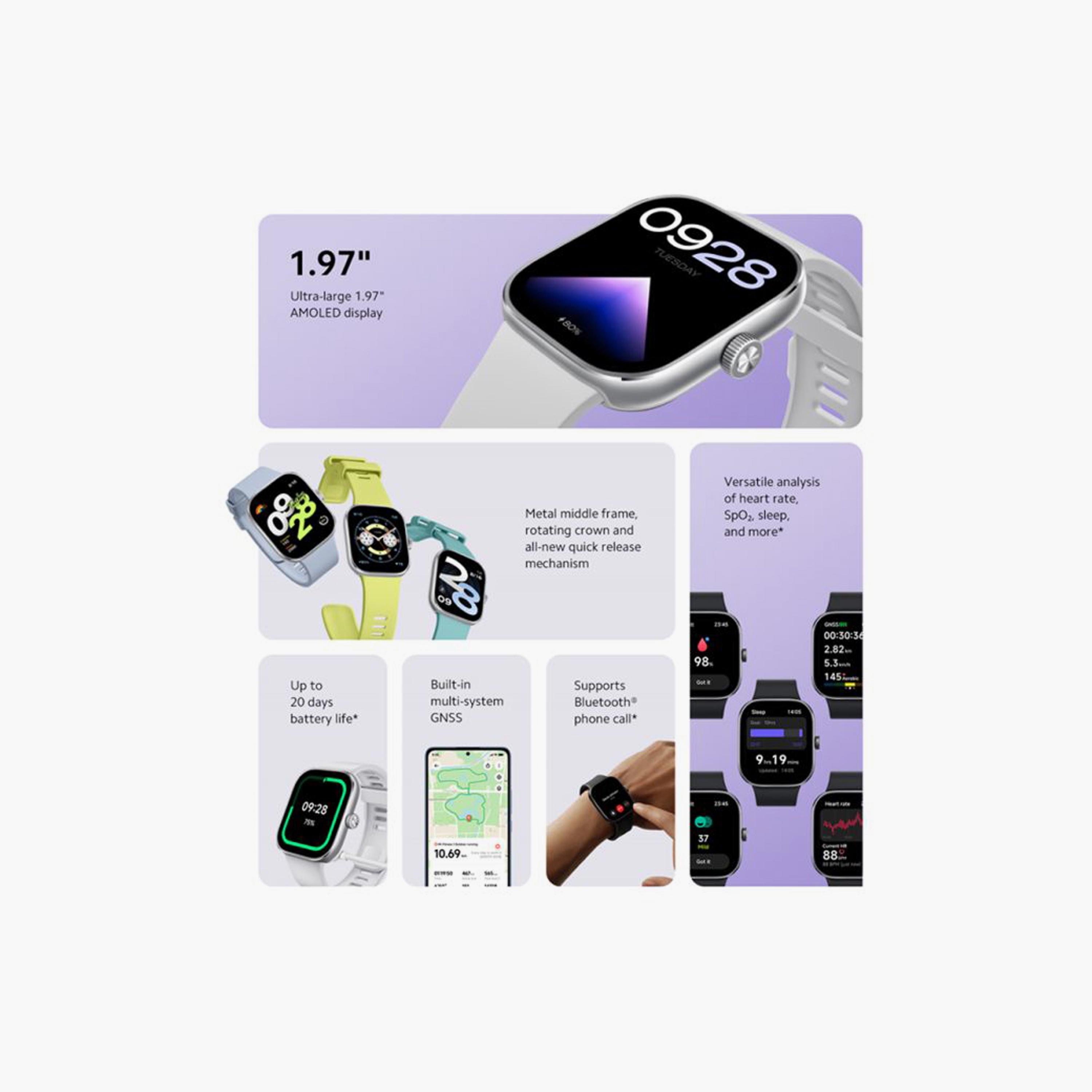 Xiaomi Redmi Watch 4 Smart Watch - Silver | BHR7848GL-electronics-smartwatches-image-15