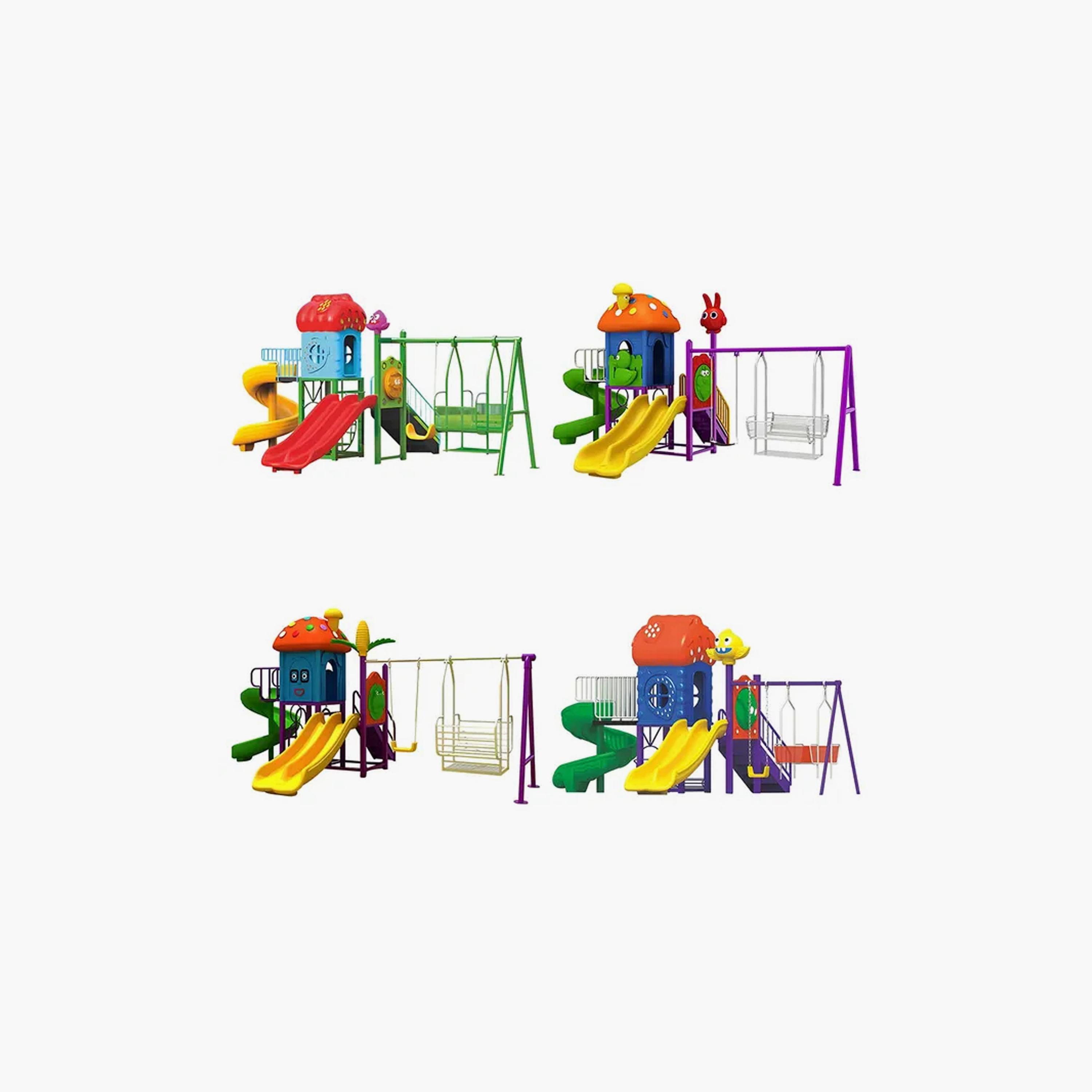 MYTS Backyard Playcentre with Slide & Double Swings - Assorted-toys-outdoor-playhousesandplayards-image-1