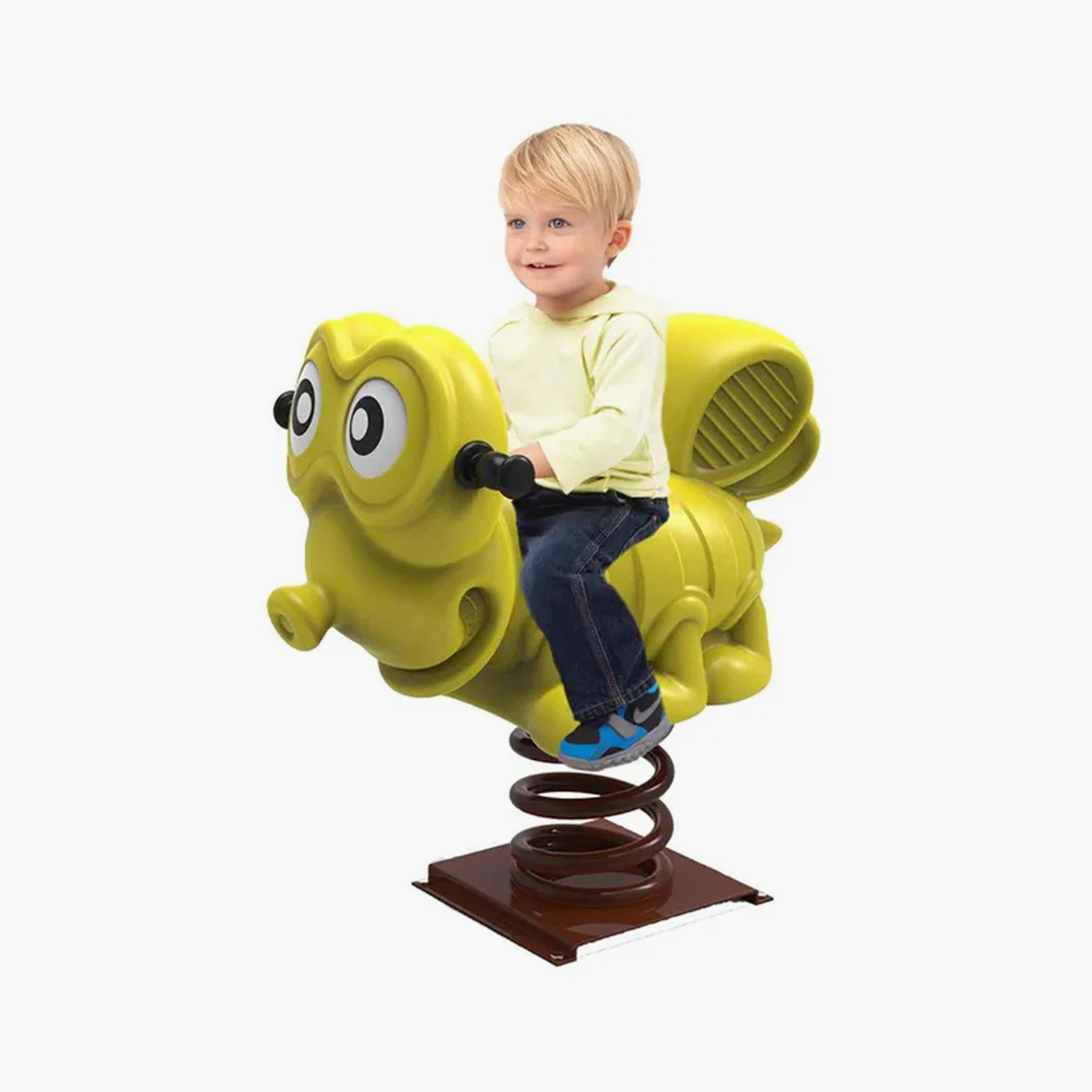 MYTS Backyard Outdoor Pony Spring Rider - Yellow-toys-outdoor-bikesandrideons-manualrideons-image-3