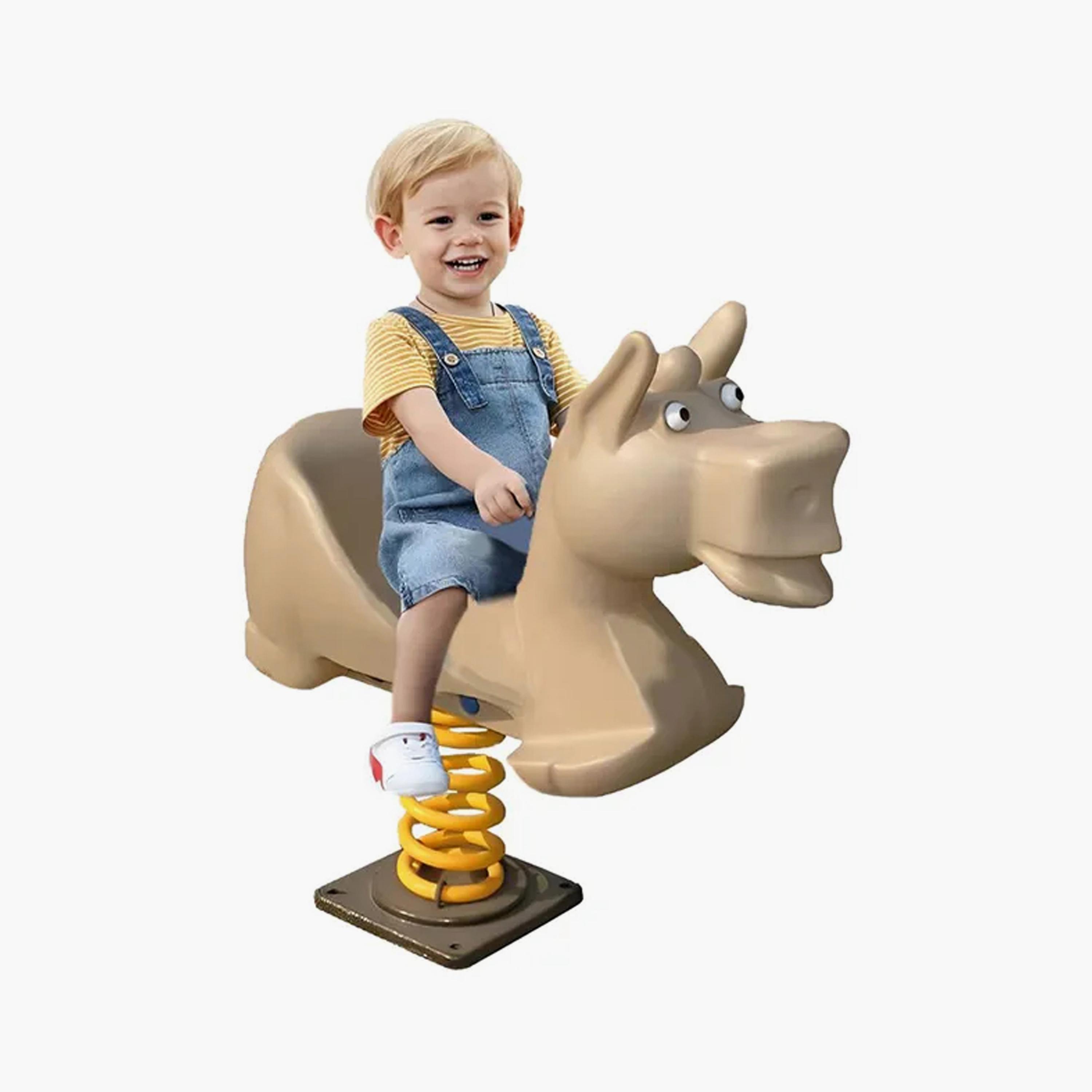 MYTS Backyard Outdoor Horse Spring Rider - Brown-toys-outdoor-bikesandrideons-manualrideons-image-3