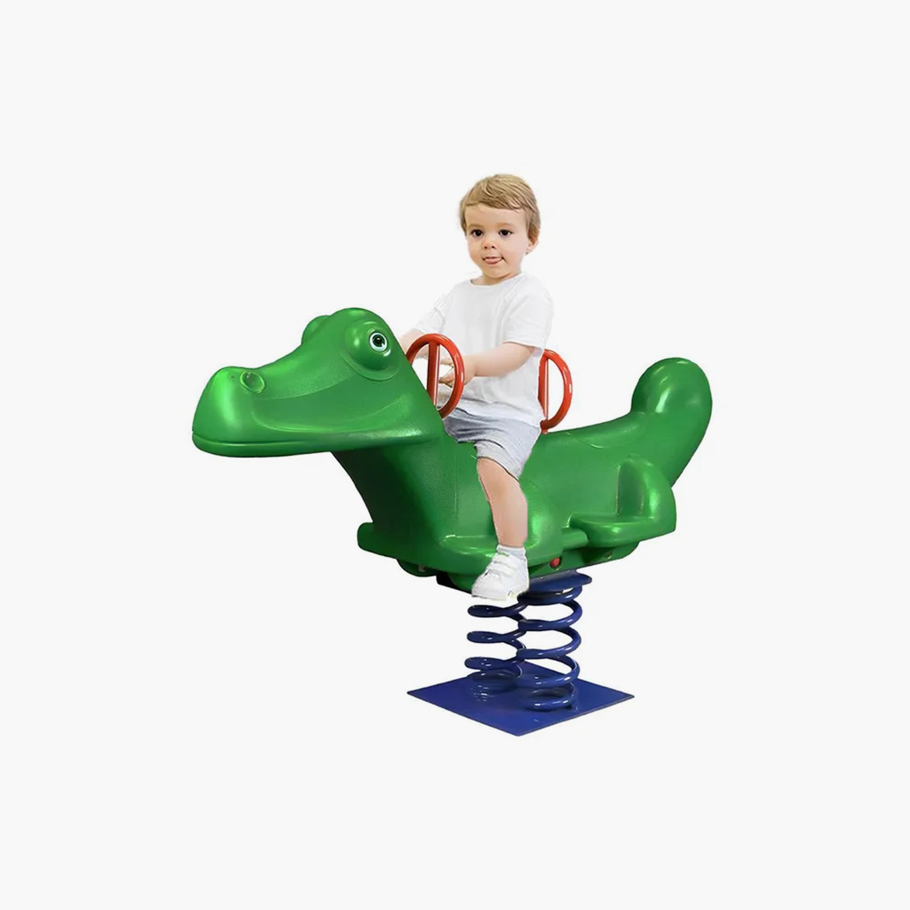MYTS Backyard 2-Seater Outdoor Croc Spring Rider - Green-toys-outdoor-bikesandrideons-manualrideons-image-3