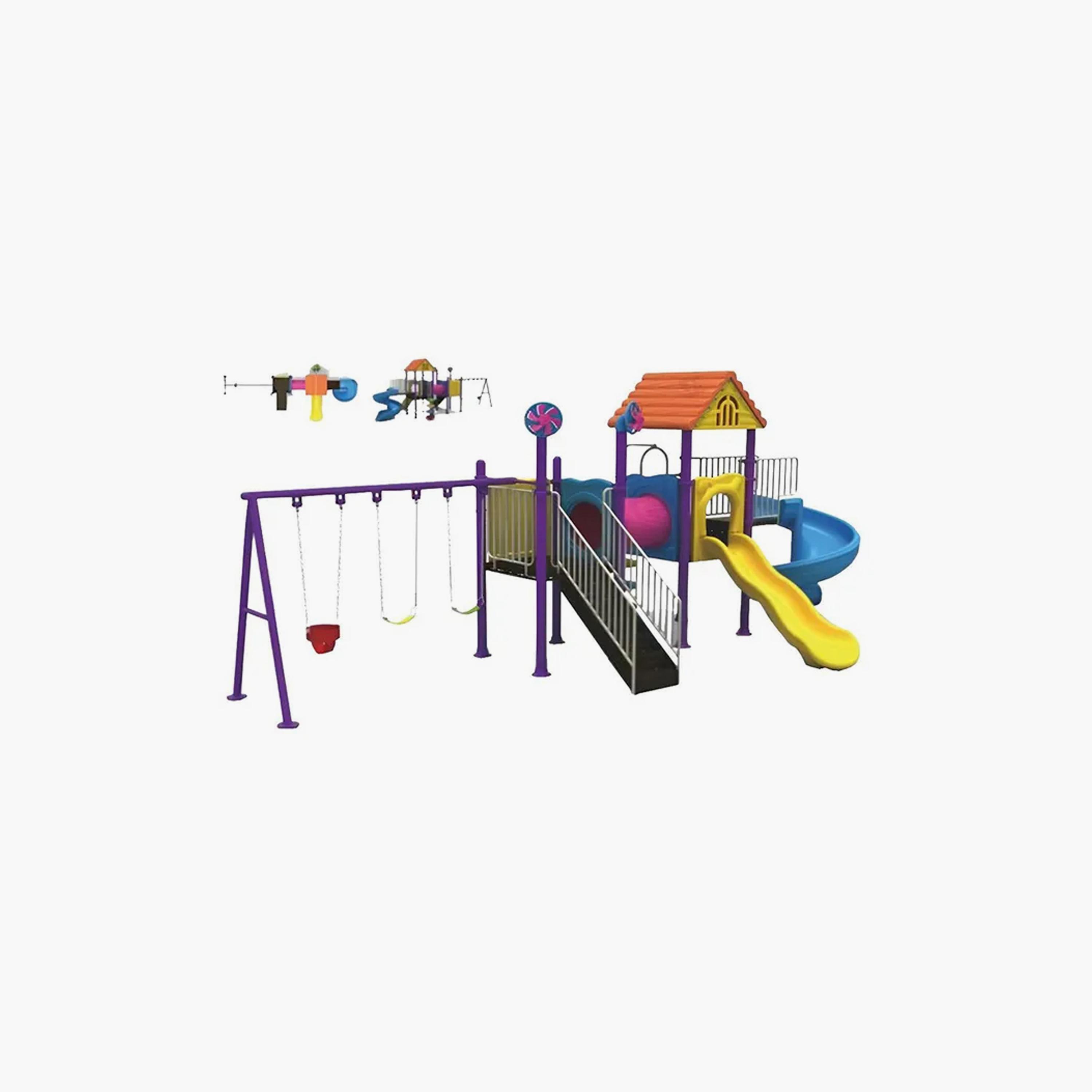 MYTS Backyard Outdoor Playground with 3 Swings & Slide-toys-outdoor-slidesandswings-image-4