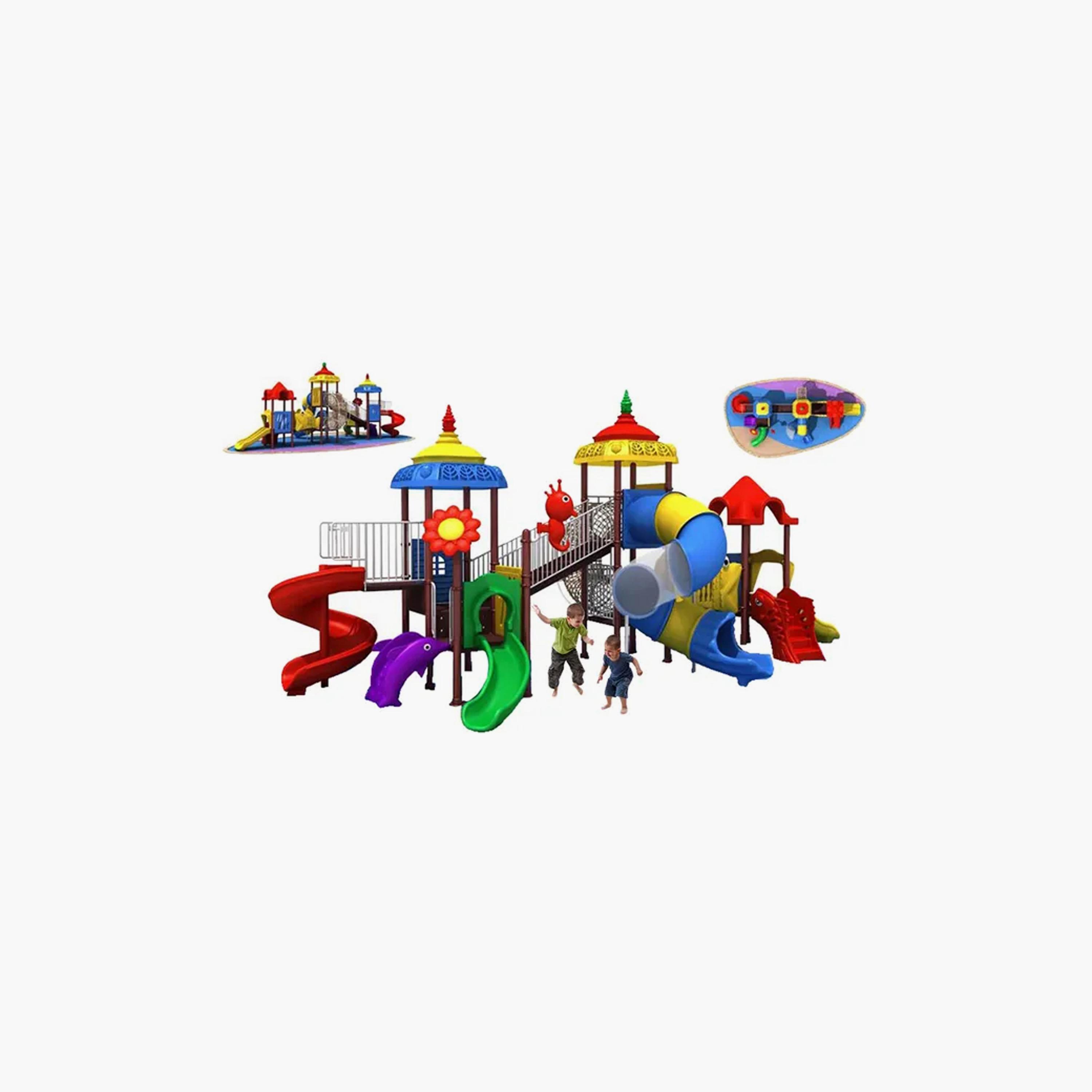 MYTS Outdoor Backyard Mega Playcell with Slide Combo-toys-outdoor-slidesandswings-image-1