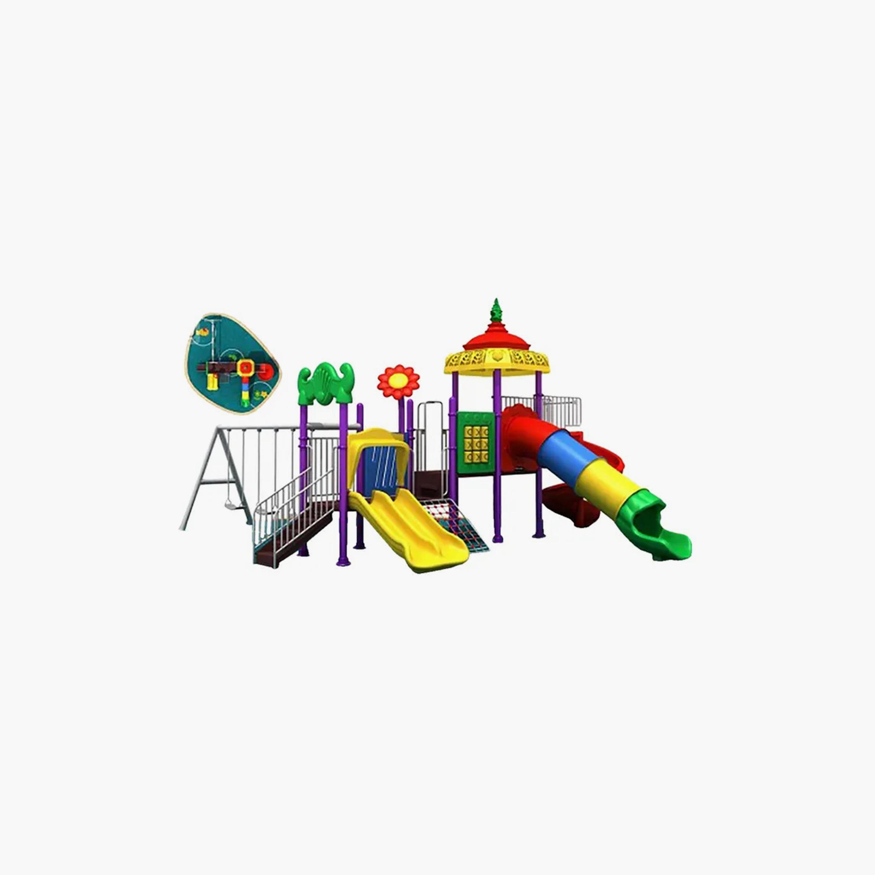 MYTS Outdoor Backyard Mega Primary Playground with Swings & Slides-toys-outdoor-slidesandswings-image-1