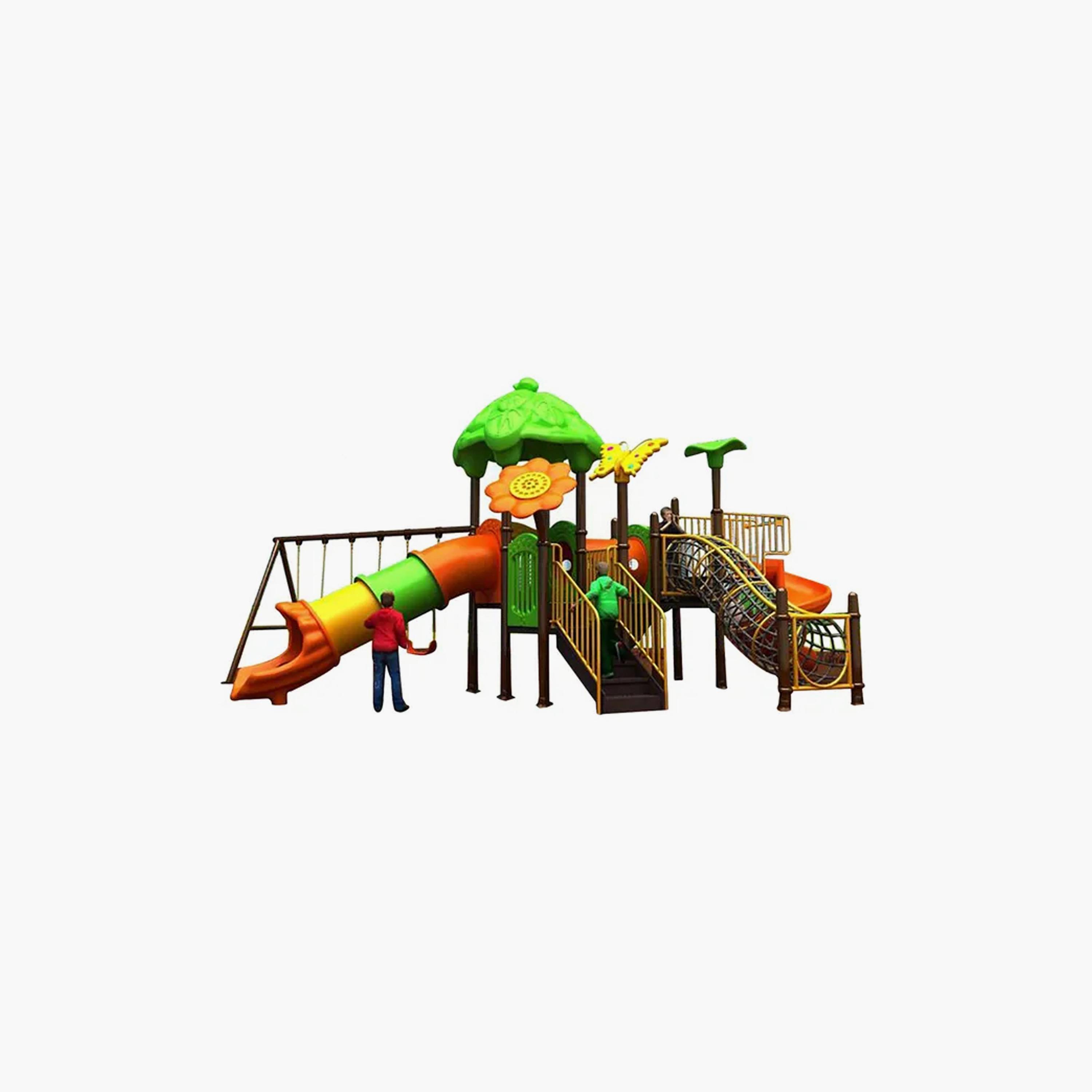 MYTS Outdoor Backyard Mega Backyard Adventure Swings with Tube Slides-toys-outdoor-slidesandswings-image-1