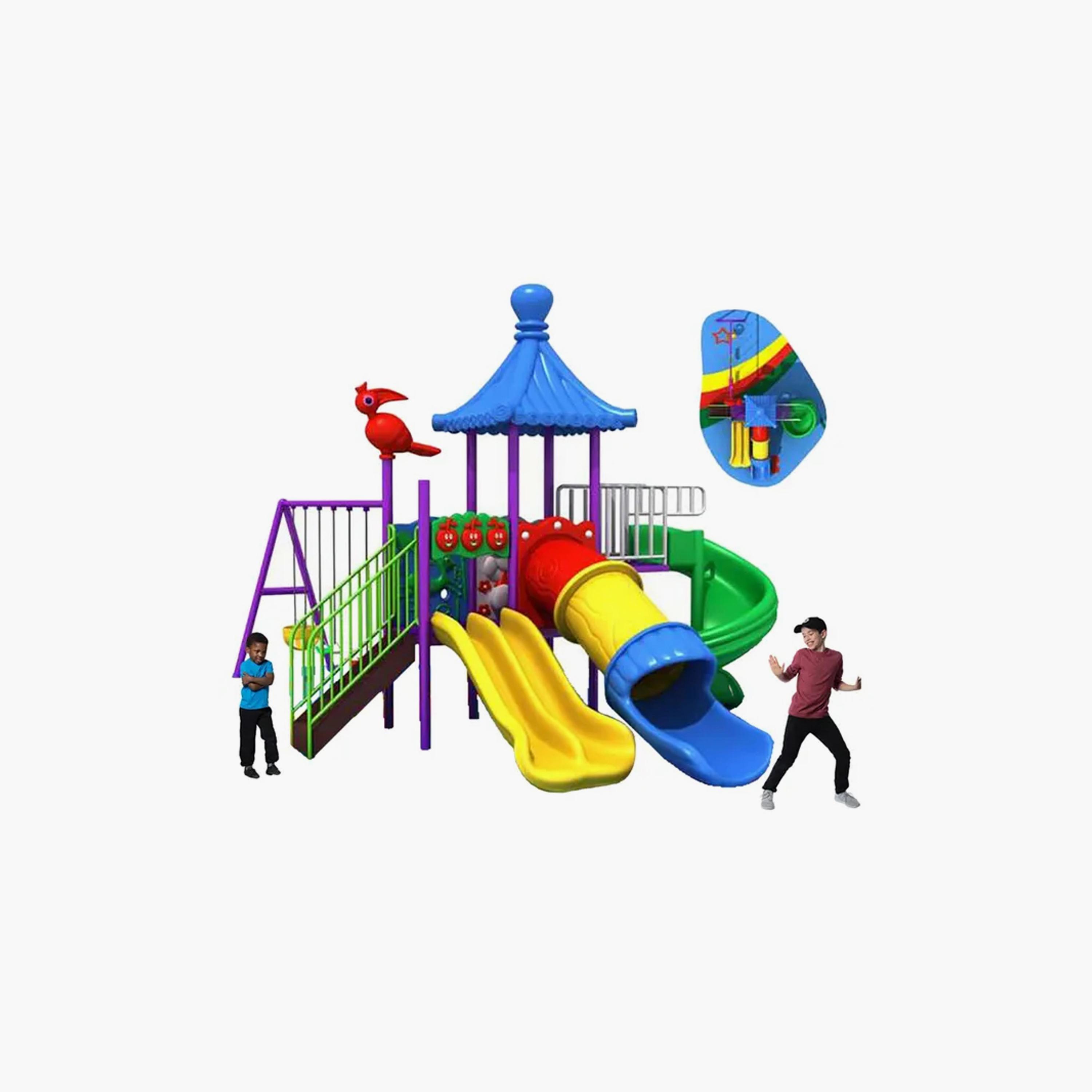 مجموعة أرجوحة وزلاقة طيور للفناء الخلفي خارجي من مايتس-toys-outdoor-slidesandswings-image-1