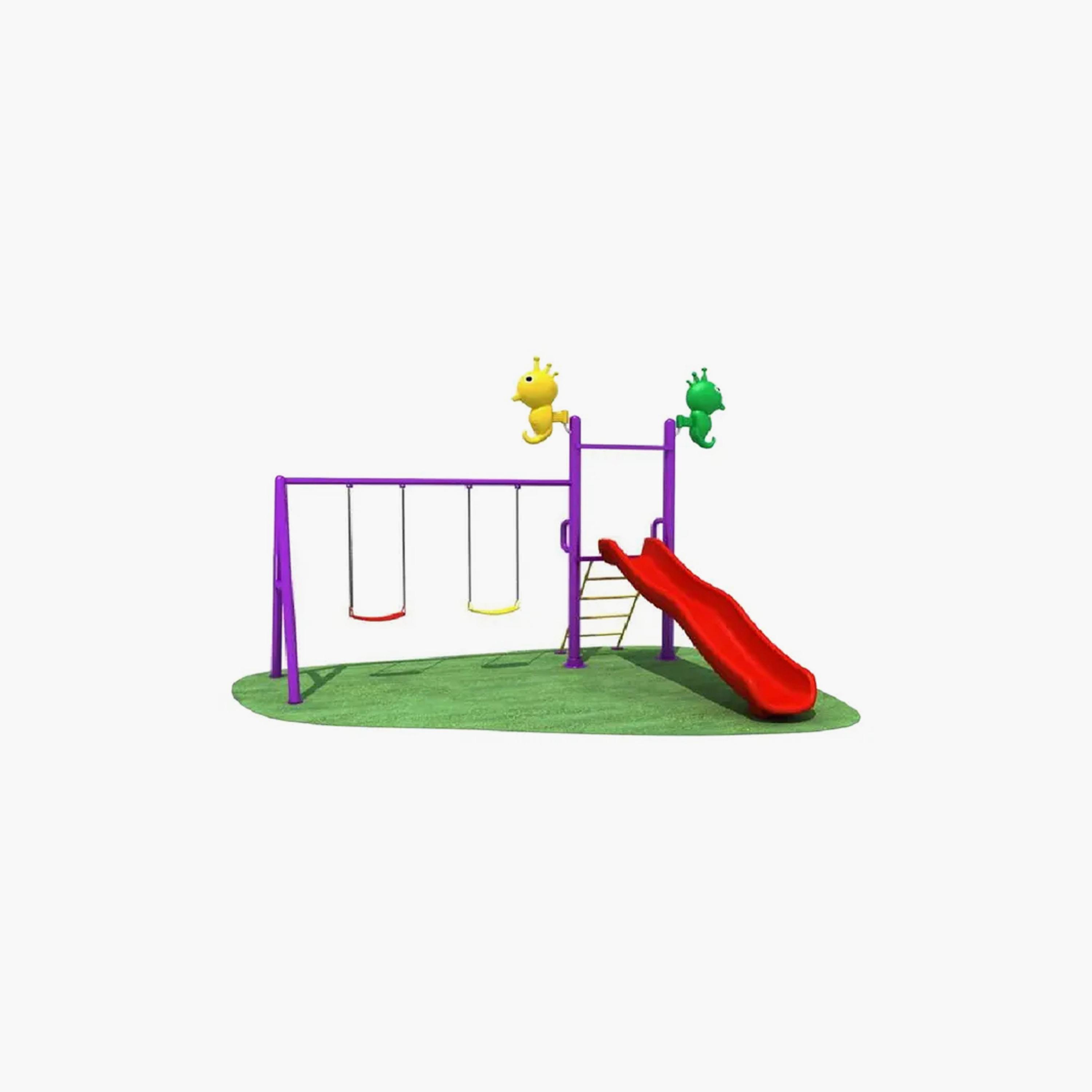 MYTS Outdoor Backyard Mega Pinokiyo Style Slide with Swing-toys-outdoor-slidesandswings-image-1