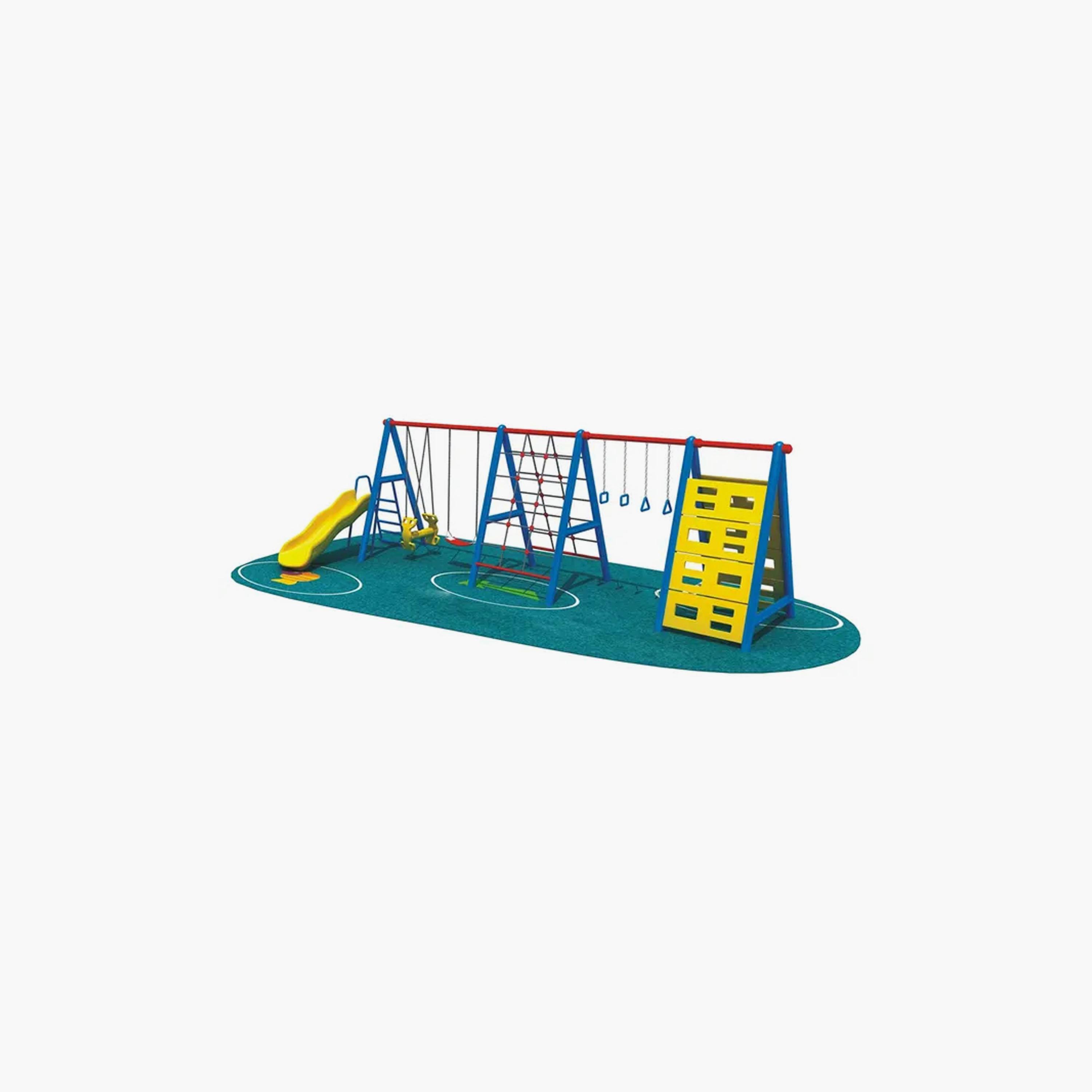 أرجوحات ومنطقة تسلق مع زلاقة ميجا للفناء الخلفي خارجي من مايتس-toys-outdoor-slidesandswings-image-1