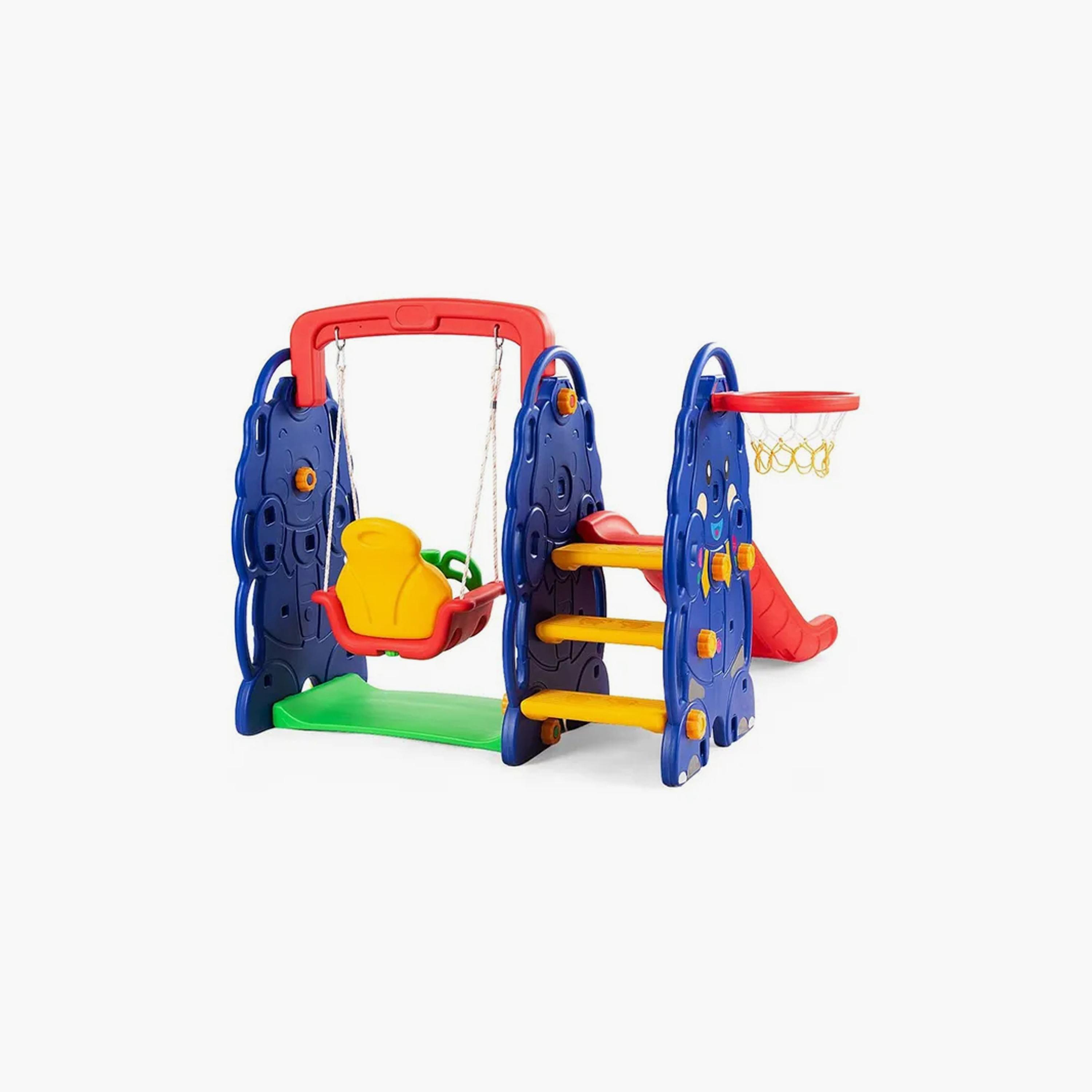 MYTS Outdoor Backyard Swing & Slide Playset with Basketball Hoop-toys-outdoor-slidesandswings-image-2