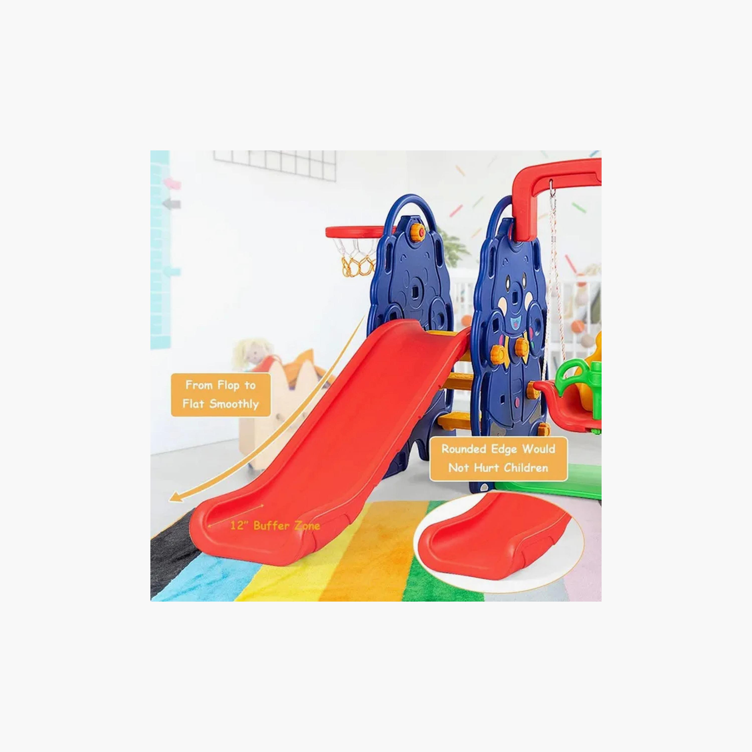 MYTS Outdoor Backyard Swing & Slide Playset with Basketball Hoop-toys-outdoor-slidesandswings-image-4