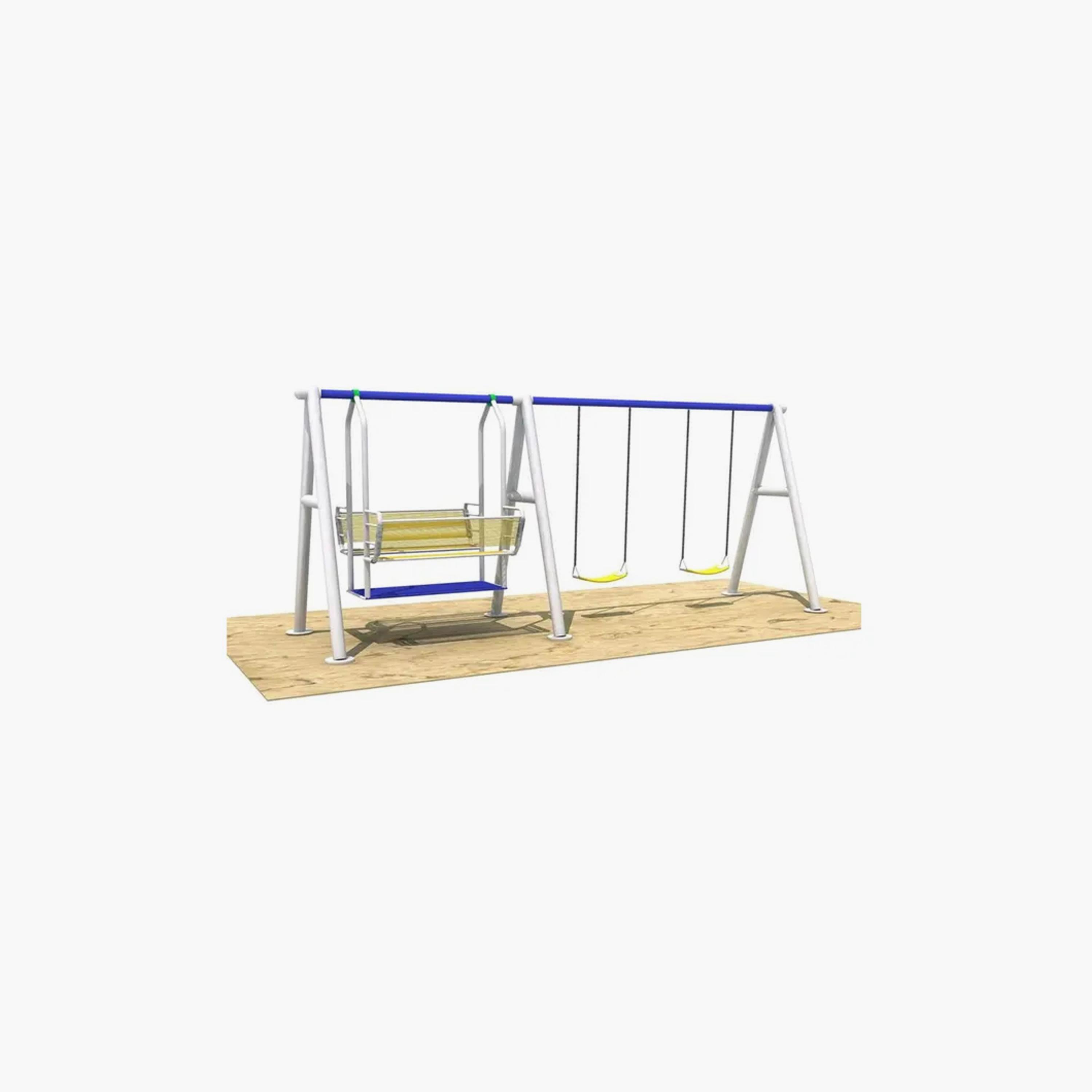 MYTS Outdoor Backyard Playful 2-Swing with Dual Swing - 250 cm-toys-outdoor-slidesandswings-image-1
