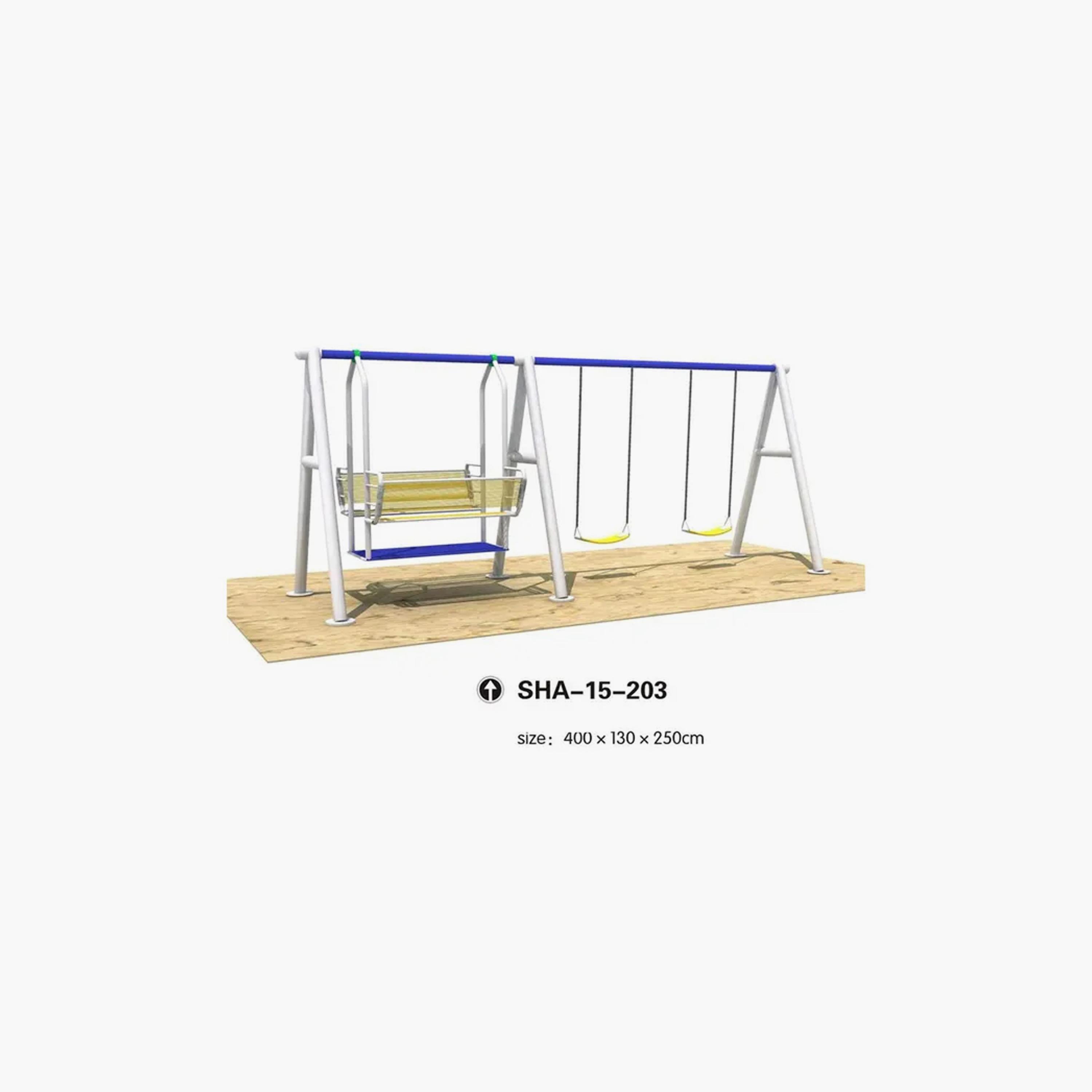 MYTS Outdoor Backyard Playful 2-Swing with Dual Swing - 250 cm-toys-outdoor-slidesandswings-image-2