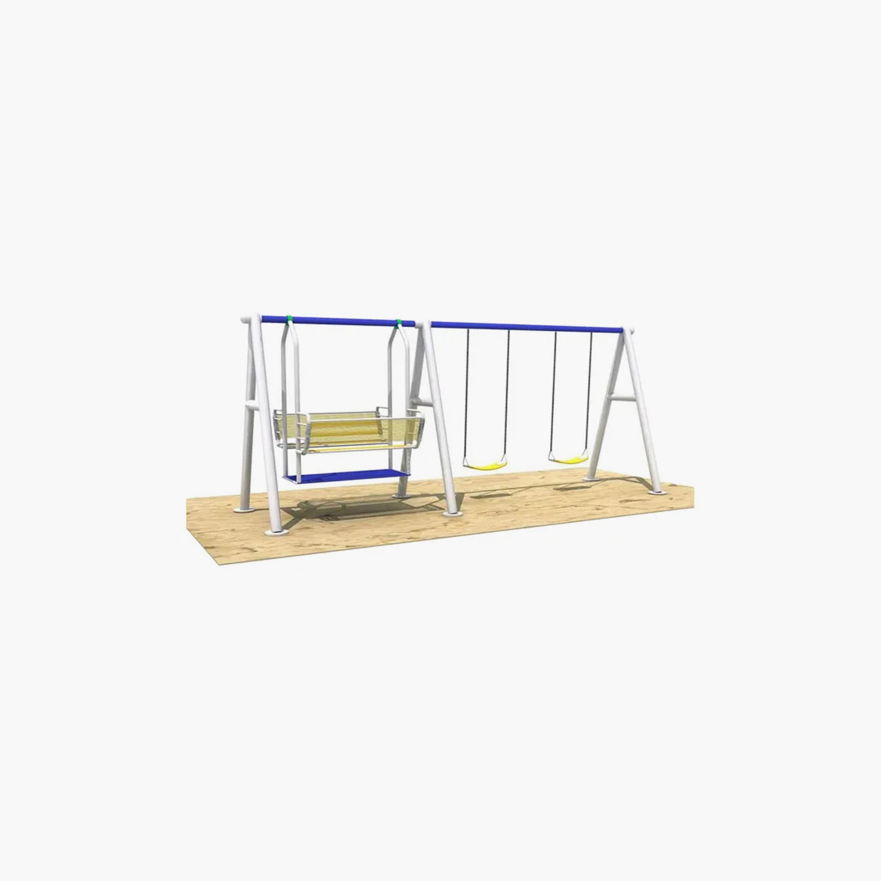 أرجوحة خارجية 2 بلايفول مع أرجوحة مزدوجة للفناء الخلفي خارجي - 500 سم من مايتس-toys-outdoor-slidesandswings-image-1