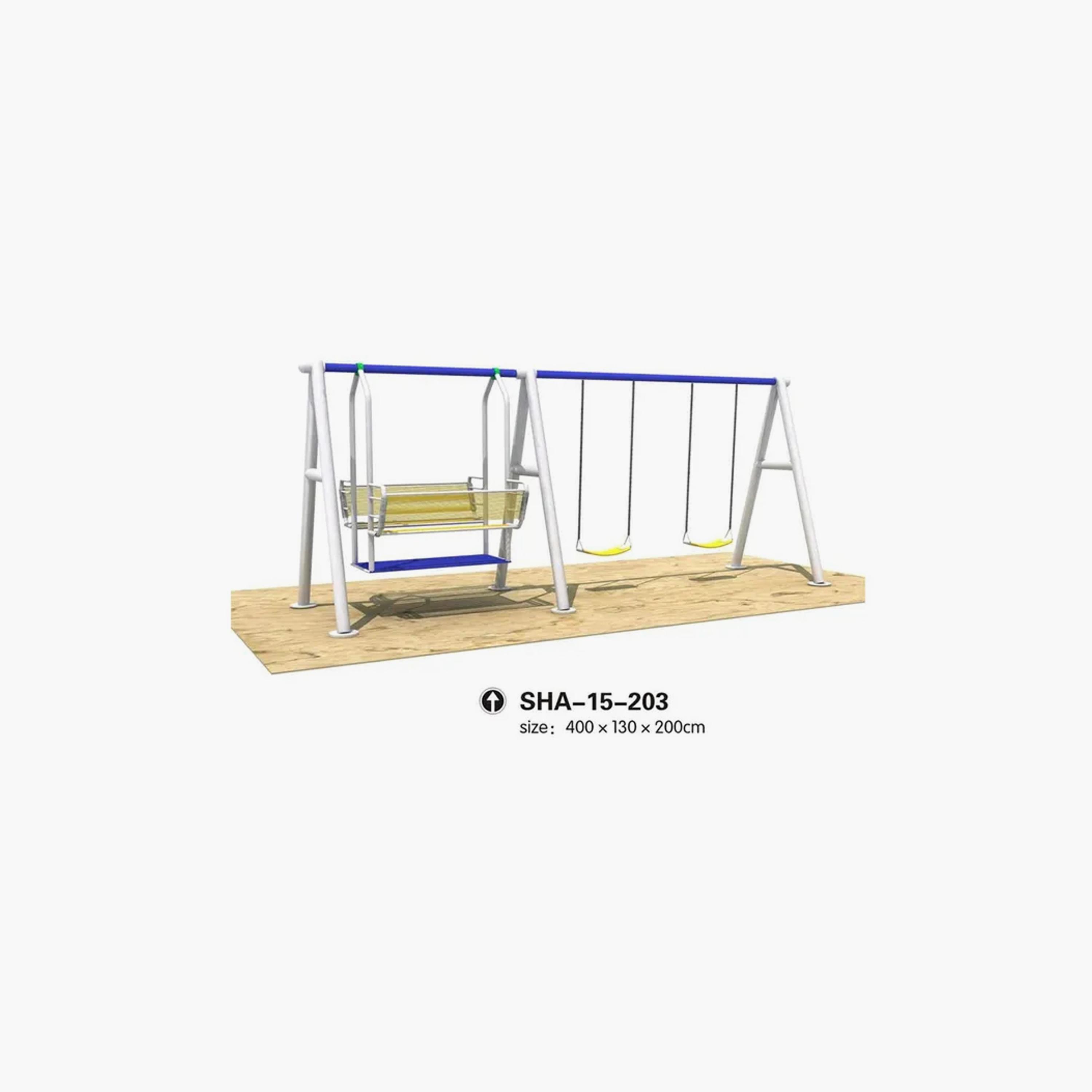 أرجوحة خارجية 2 بلايفول مع أرجوحة مزدوجة للفناء الخلفي خارجي - 500 سم من مايتس-toys-outdoor-slidesandswings-image-2