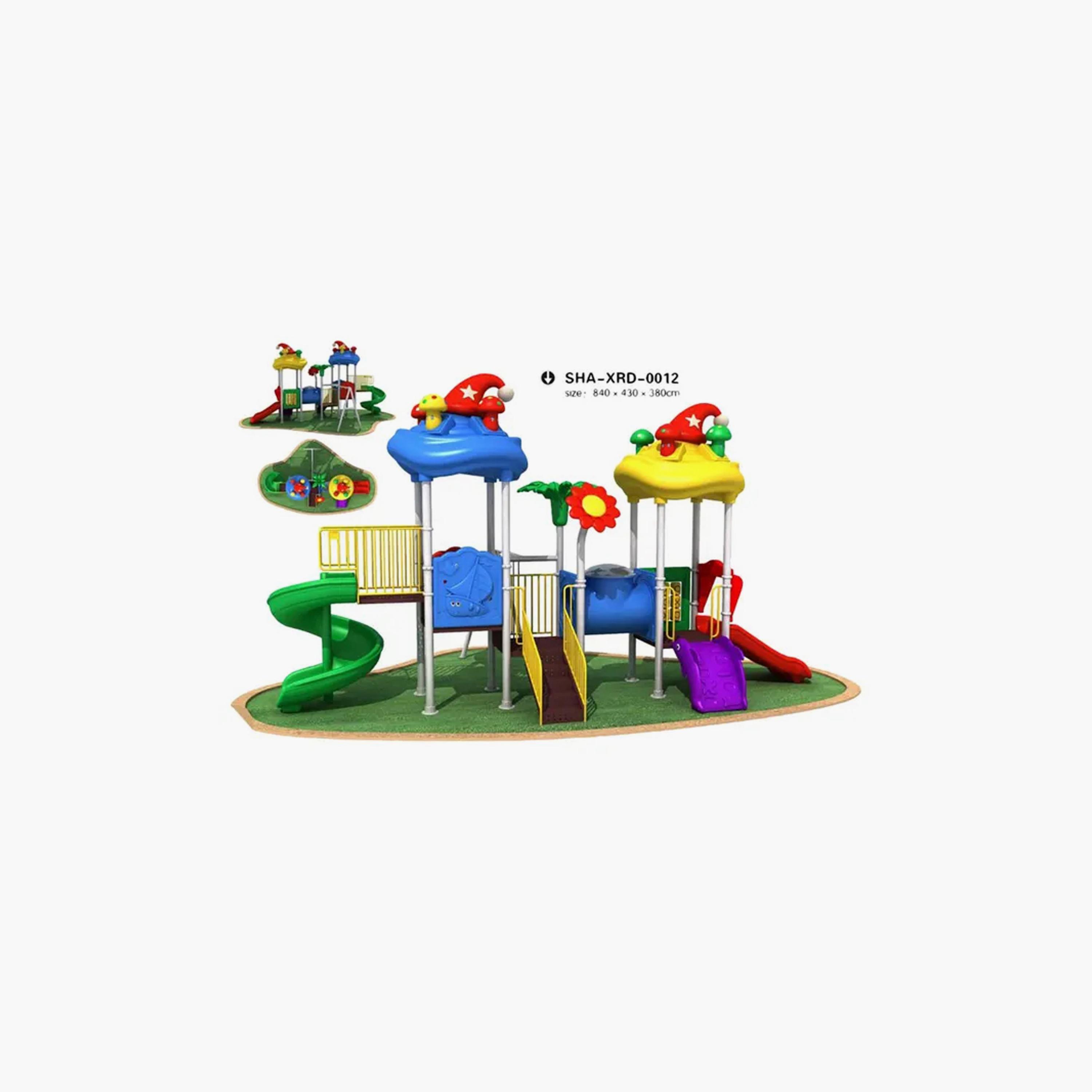 ساحة لعب ميجا فاني هات مع زلاقات للفناء الخلفي خارجي من مايتس-toys-outdoor-slidesandswings-image-3