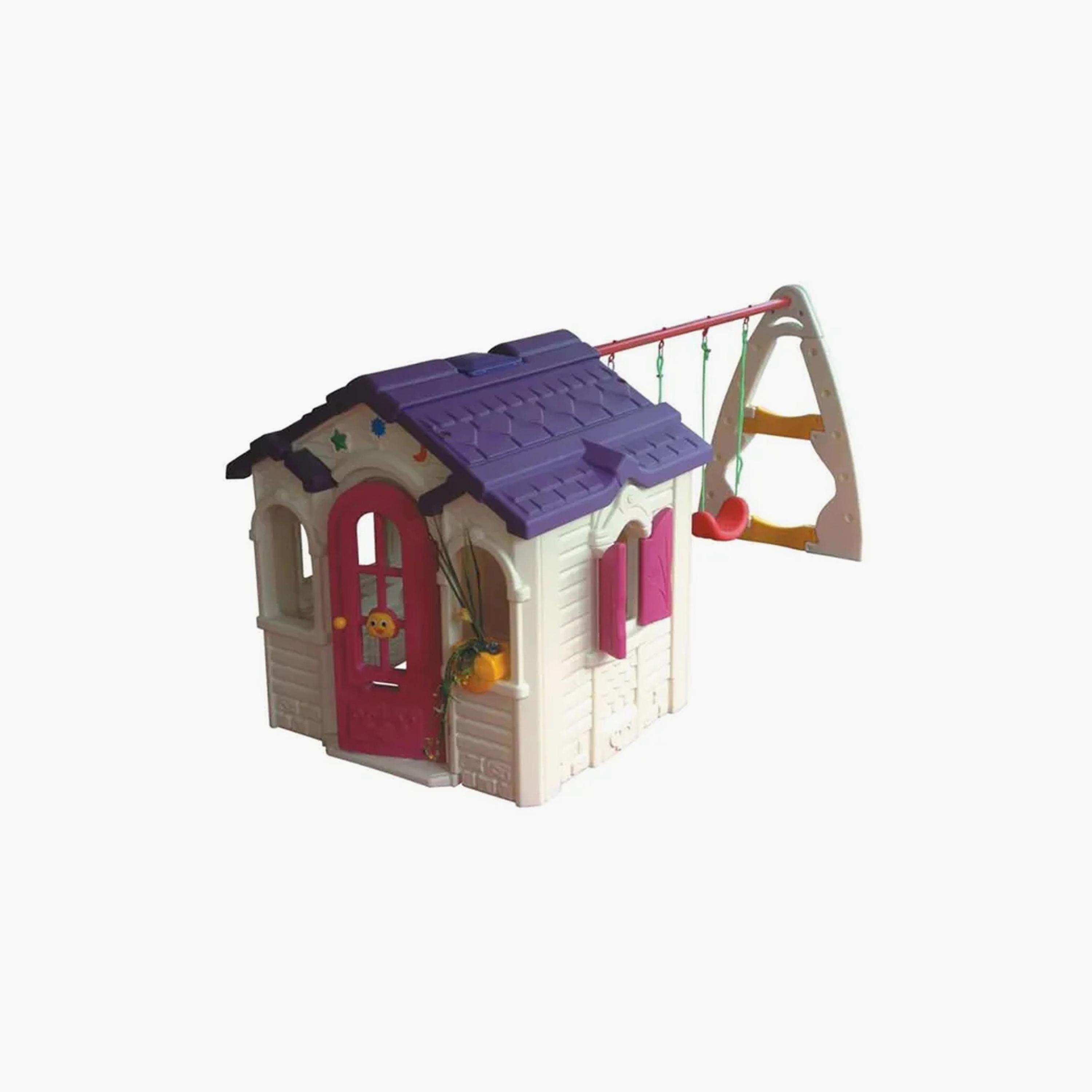 MYTS Outdoor Backyard Mega Kids Farm Hut with Swing-toys-outdoor-playhousesandplayards-image-1