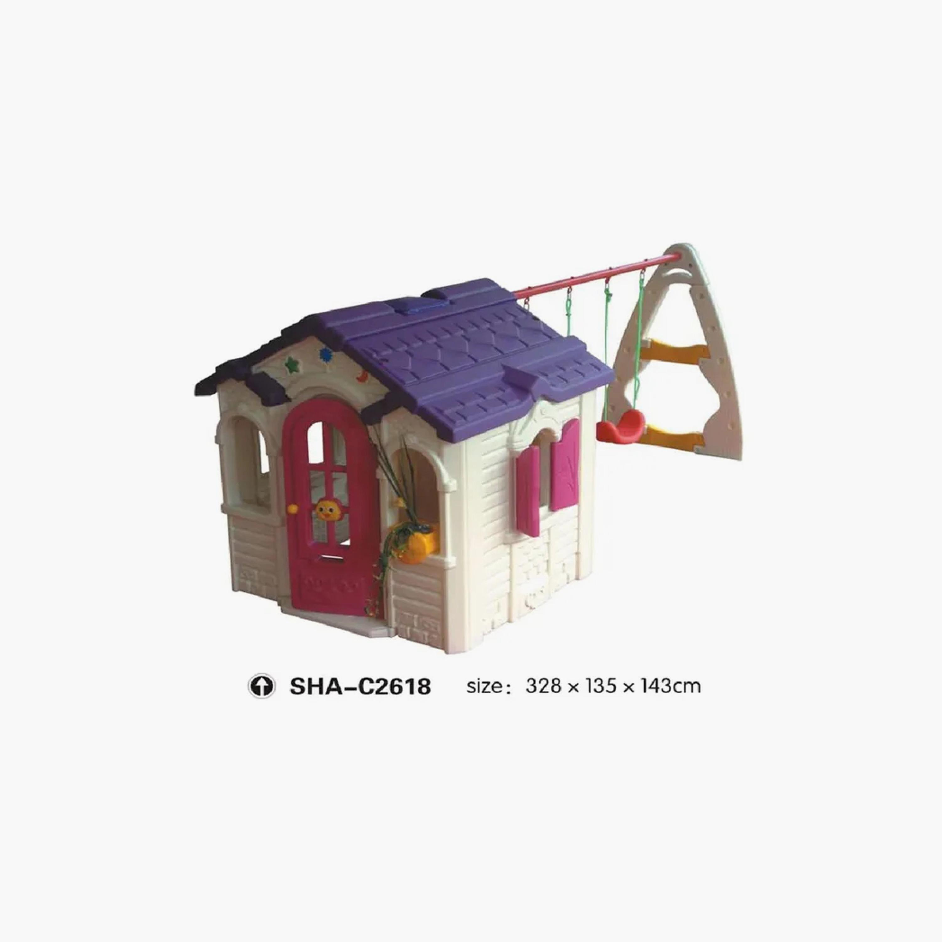 MYTS Outdoor Backyard Mega Kids Farm Hut with Swing-toys-outdoor-playhousesandplayards-image-2