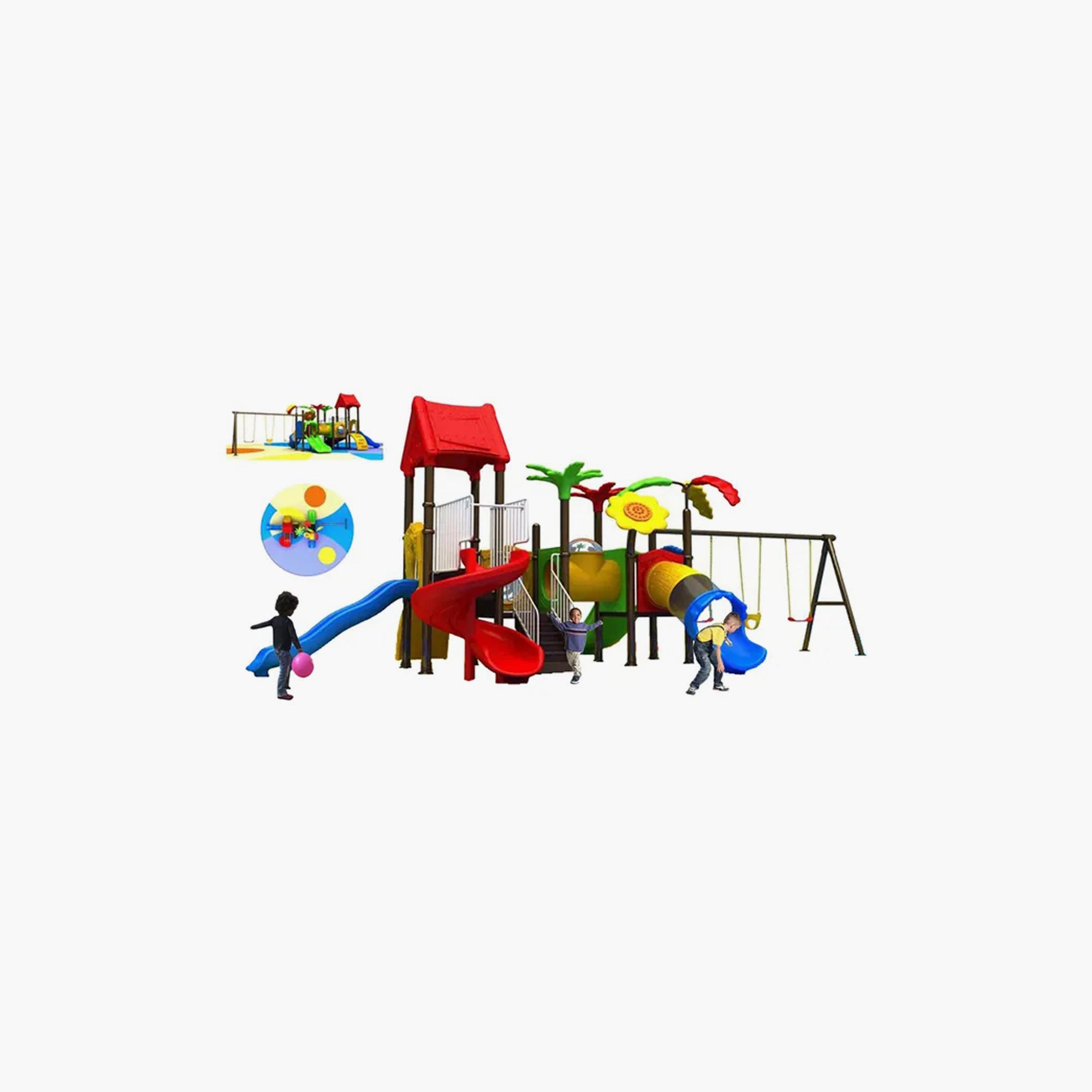 مجموعة ألعاب ميجا فلاور توب مع أرجوحات وزلاقة للفناء الخلفي خارجي من مايتس-toys-outdoor-slidesandswings-image-1