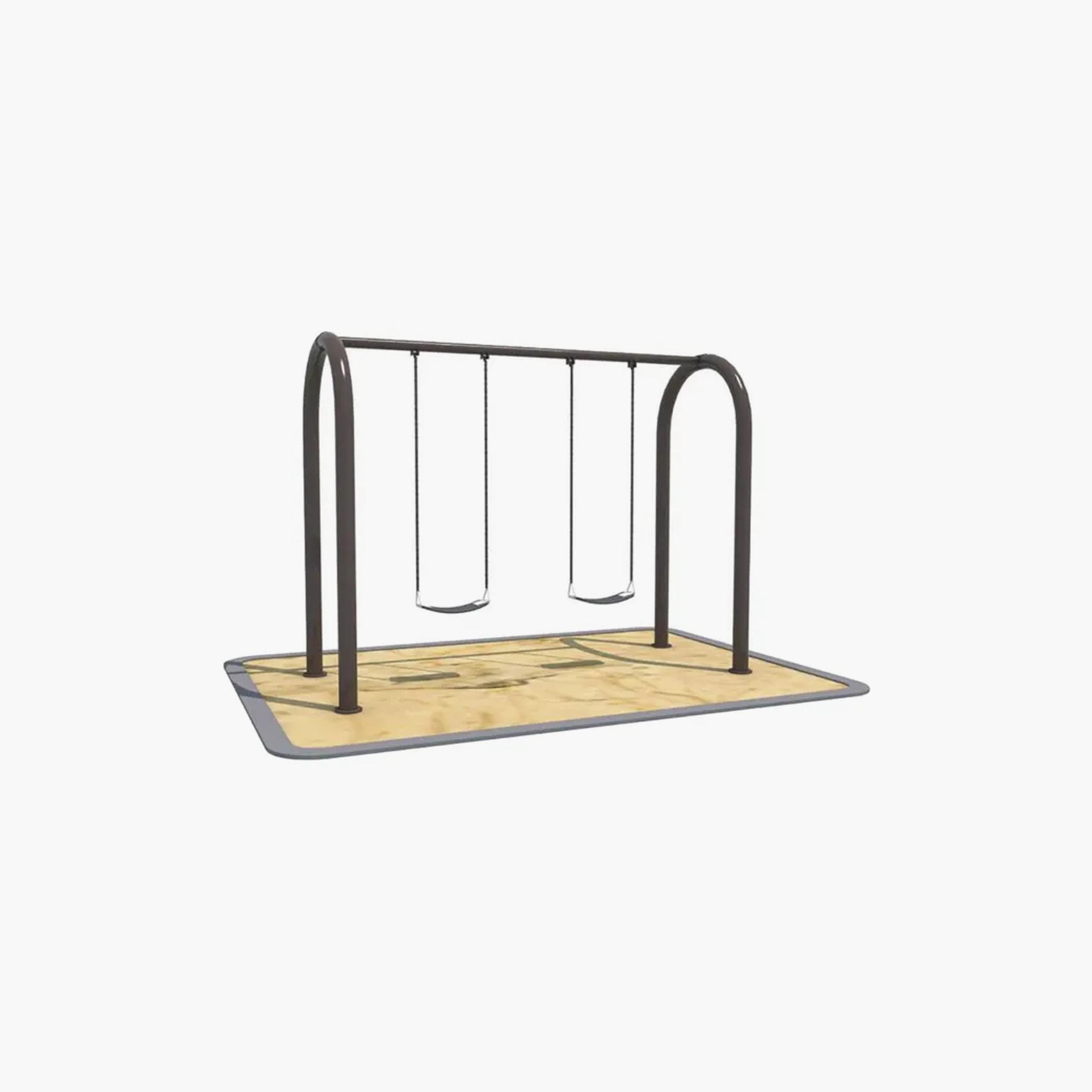 MYTS Outdoor Backyard Spring Dual Swing Set - Assorted-toys-outdoor-slidesandswings-image-1