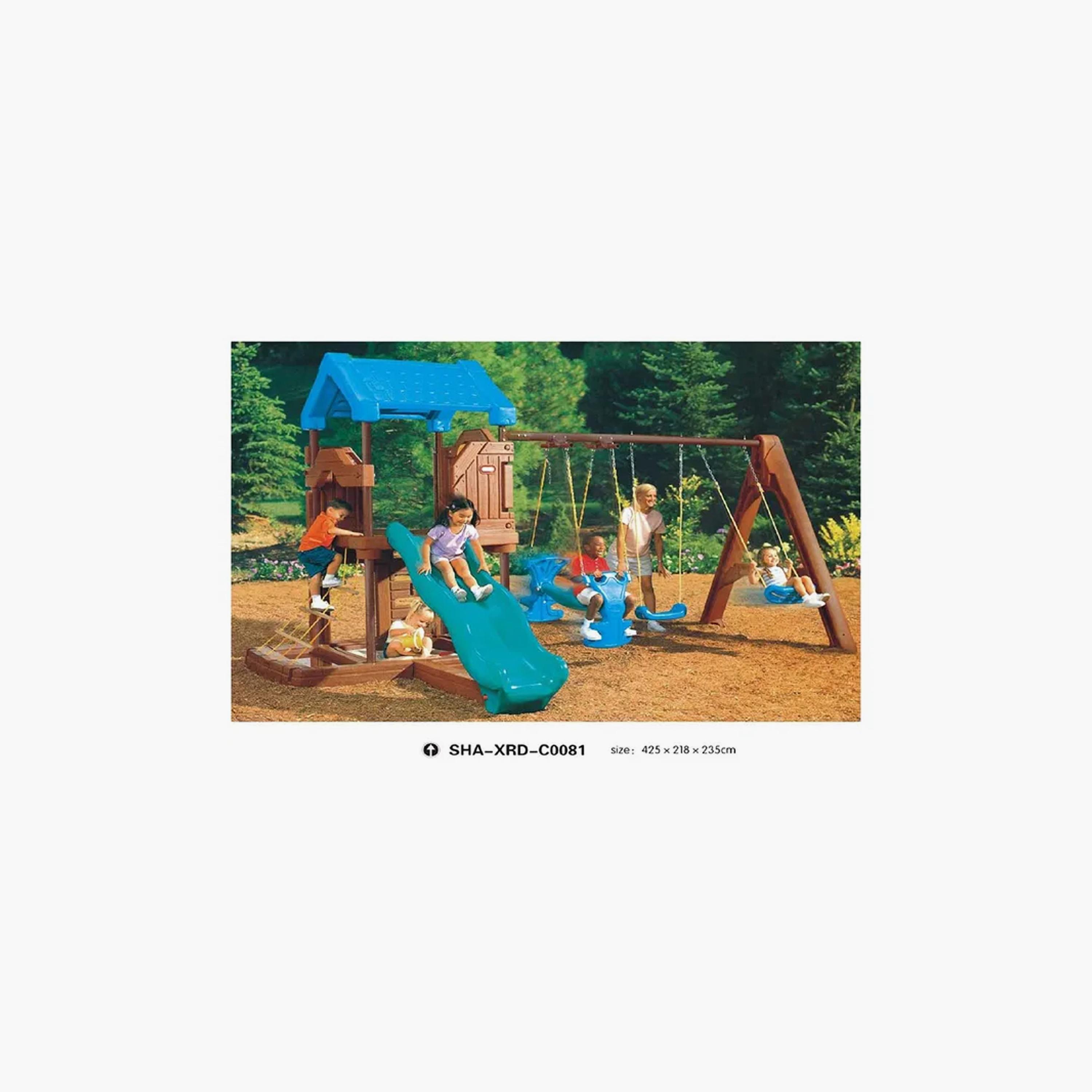 MYTS Outdoor Backyard Mega Slide & Swings with Playful Platform-toys-outdoor-slidesandswings-image-2