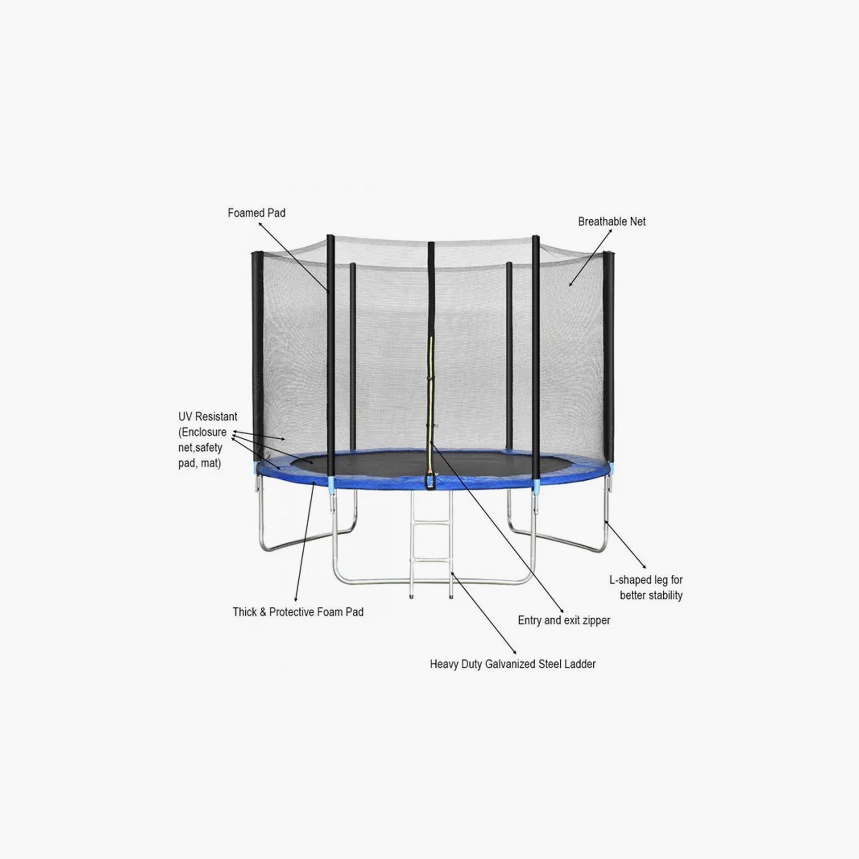 ترامبولين دائري للفناء الخلفي خارجي - 10 أقدام من مايتس-toys-outdoor-playhousesandplayards-image-2