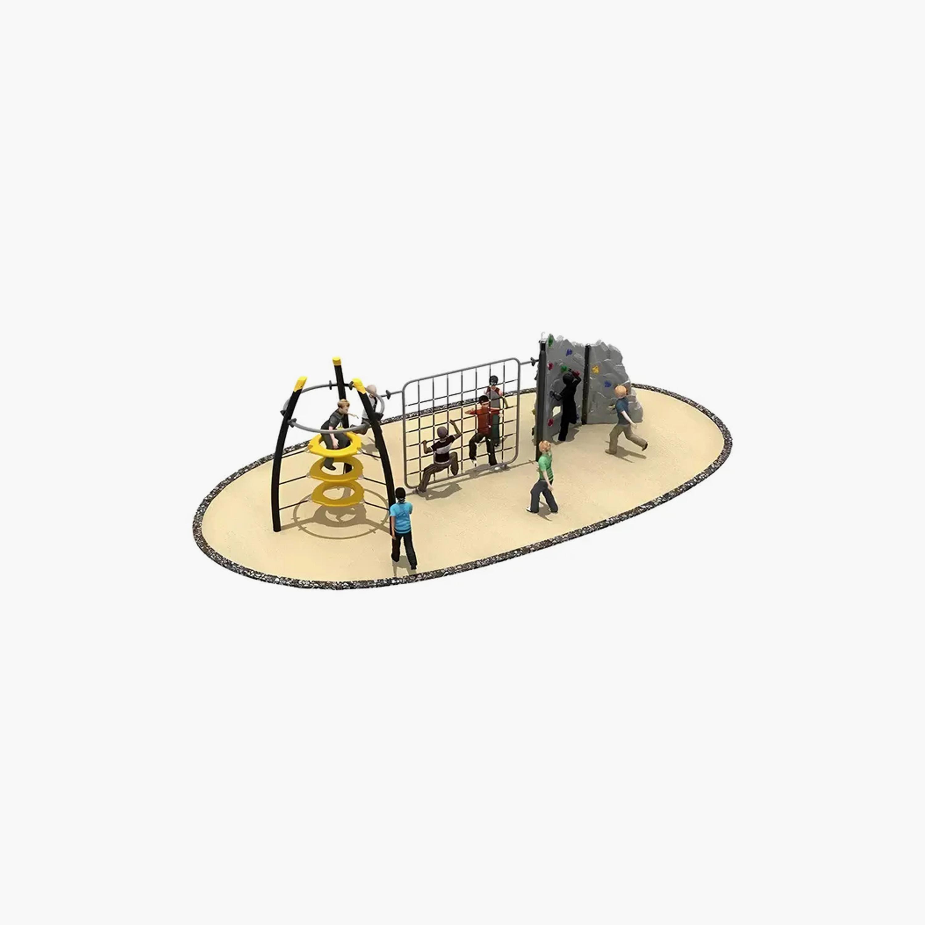 سلسلة جيم تسلق الصخور للأطفال للفناء الخلفي خارجي - باللون الرمادي من مايتس-toys-outdoor-sports-image-1