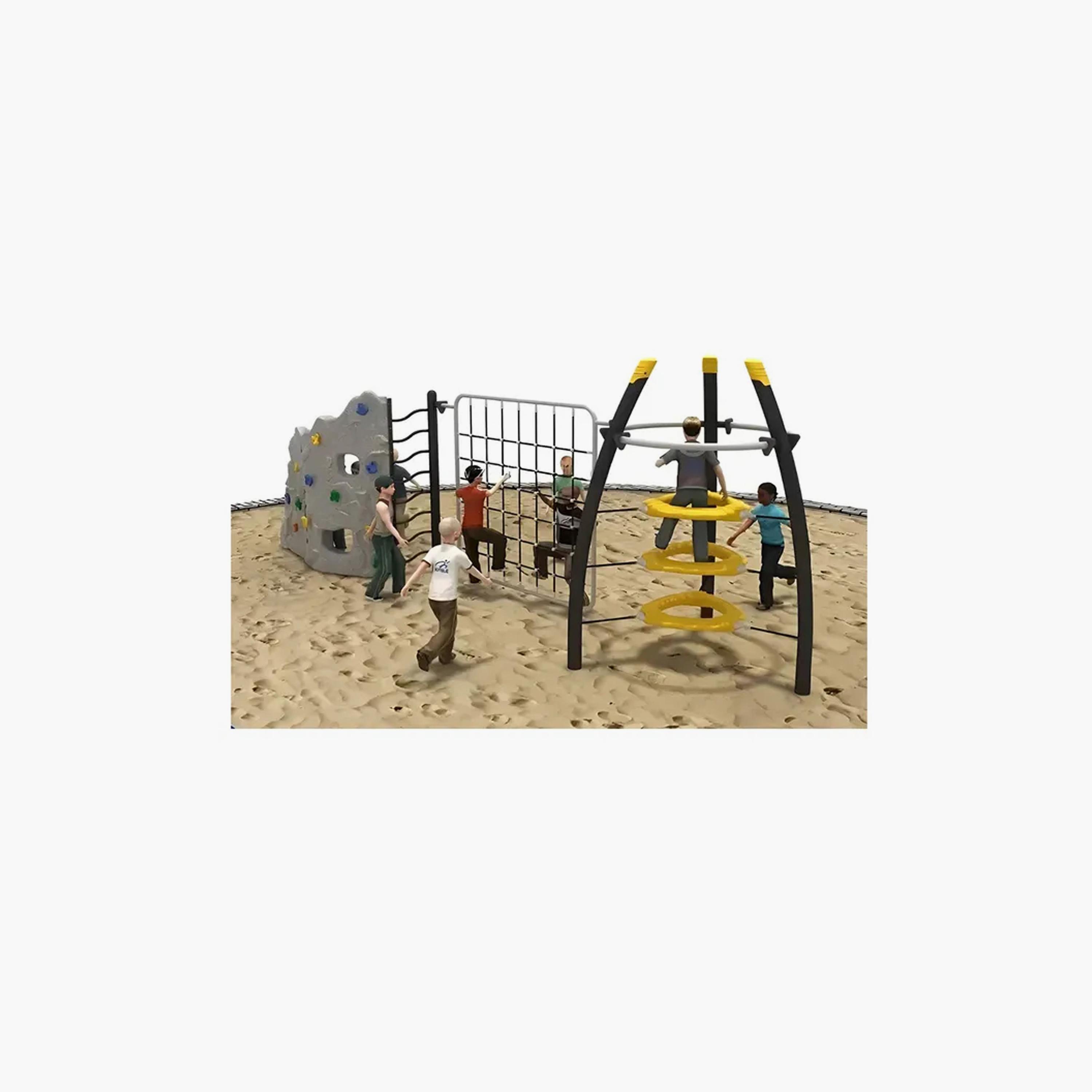 سلسلة جيم تسلق الصخور للأطفال للفناء الخلفي خارجي - باللون الرمادي من مايتس-toys-outdoor-sports-image-4